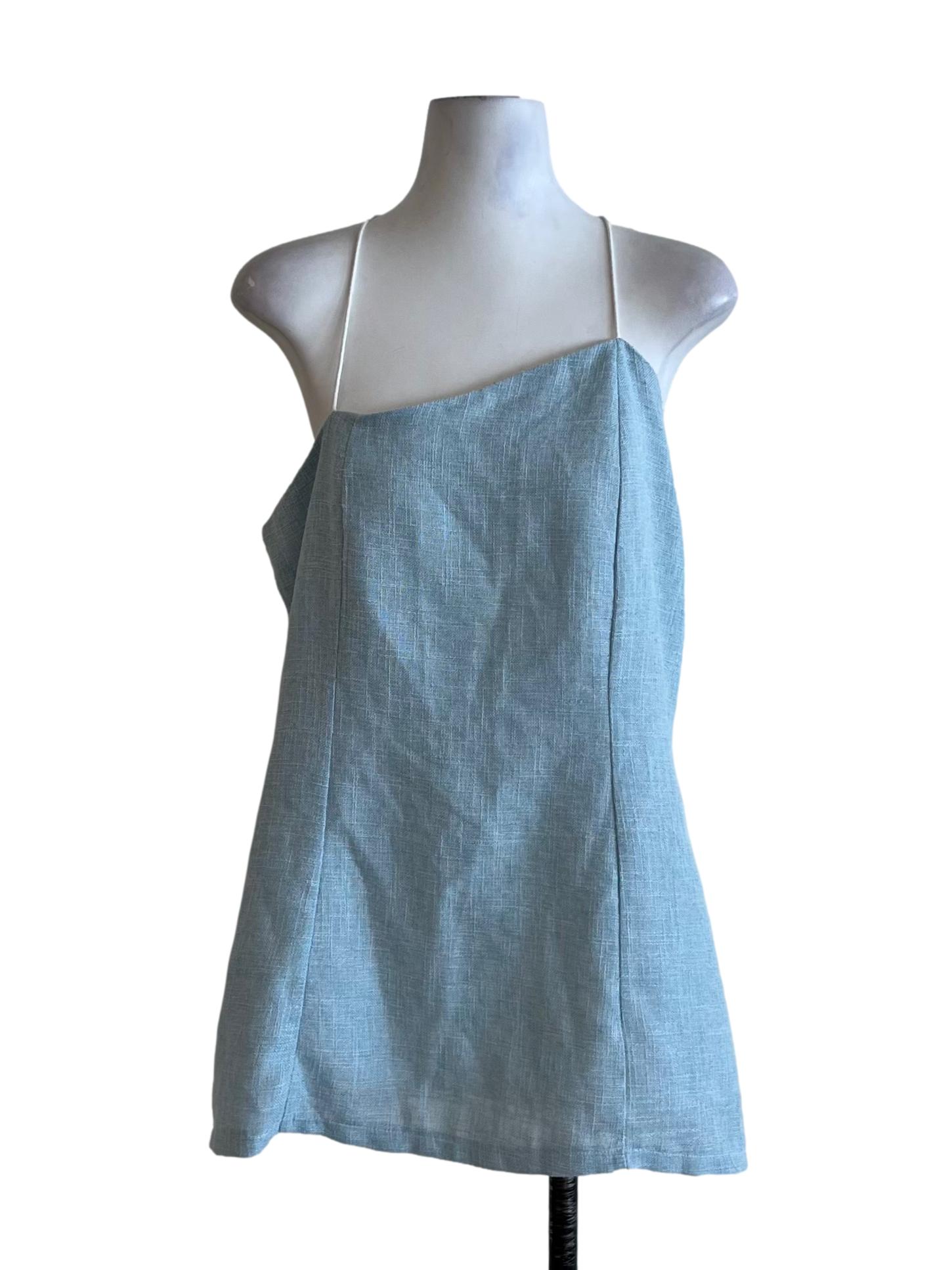 Beige Spaghetti Strap Sleeveless Top