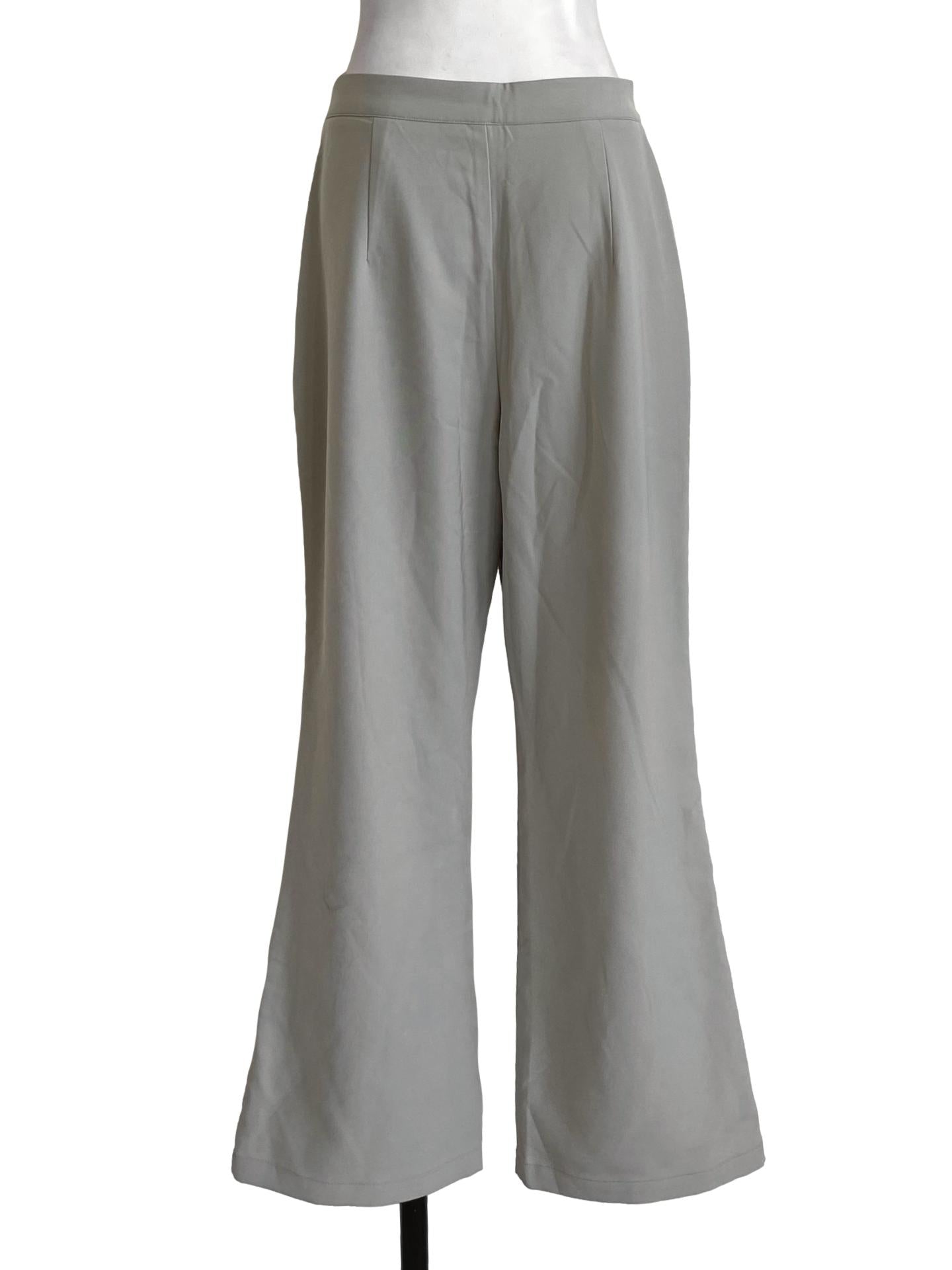 Daisy White Twill Flared Formal Pants