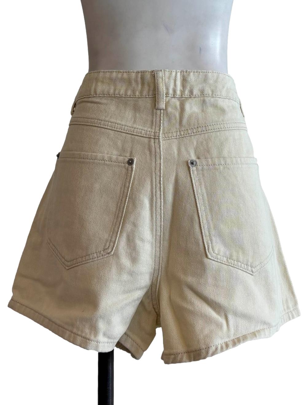 Cream Jean Shorts