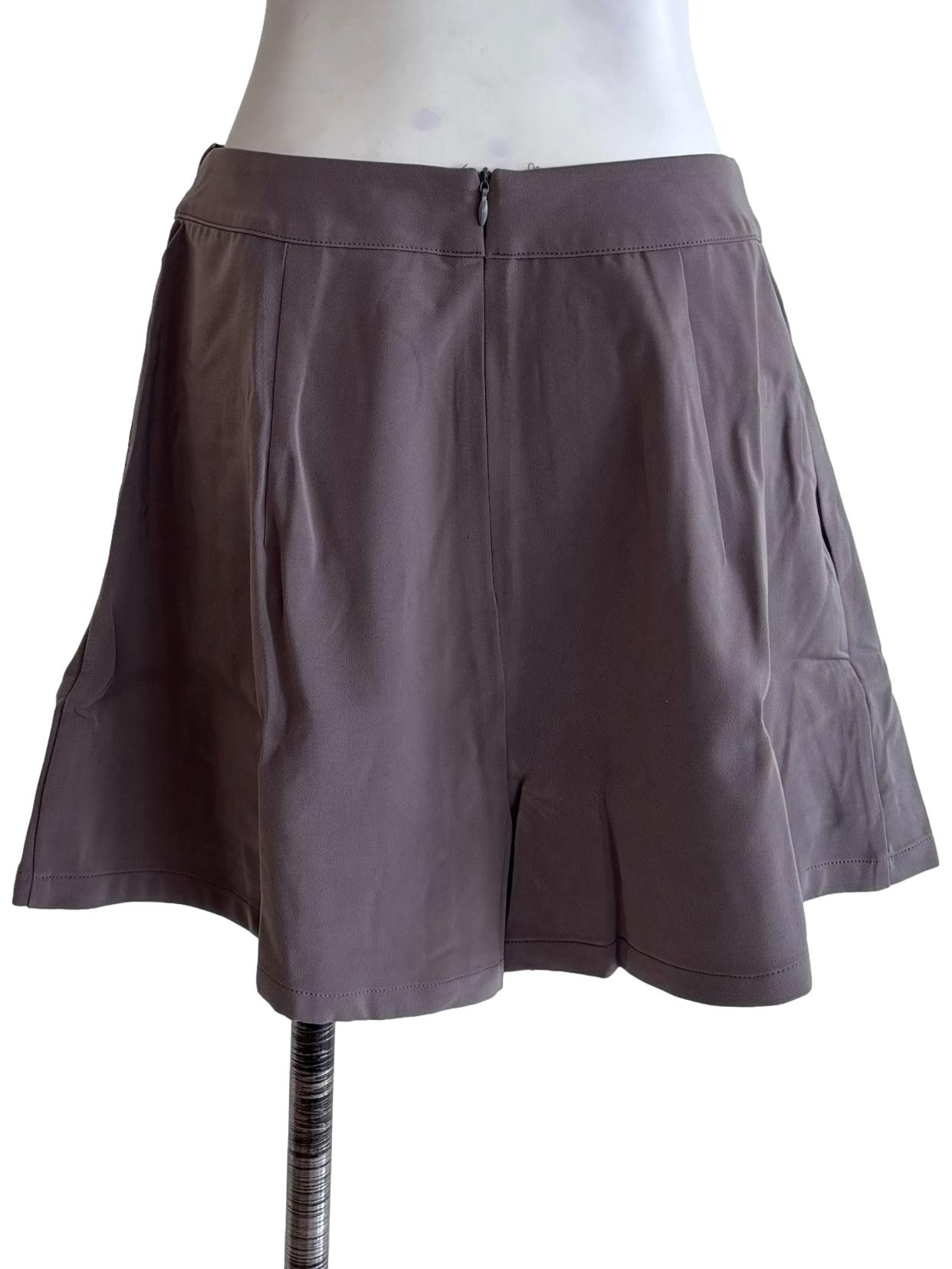 Grey Indy Tie Front Shorts