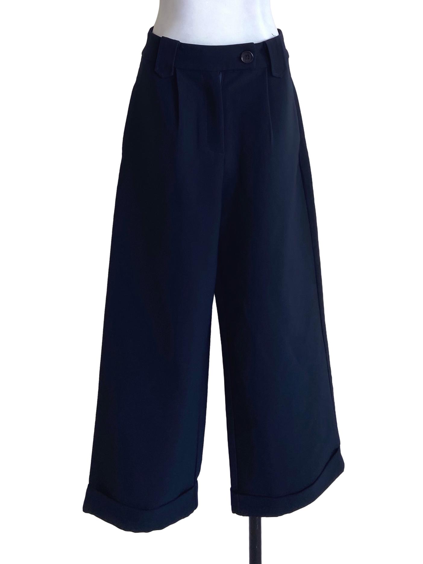 Navy Blue Twill Formal Pants YHF