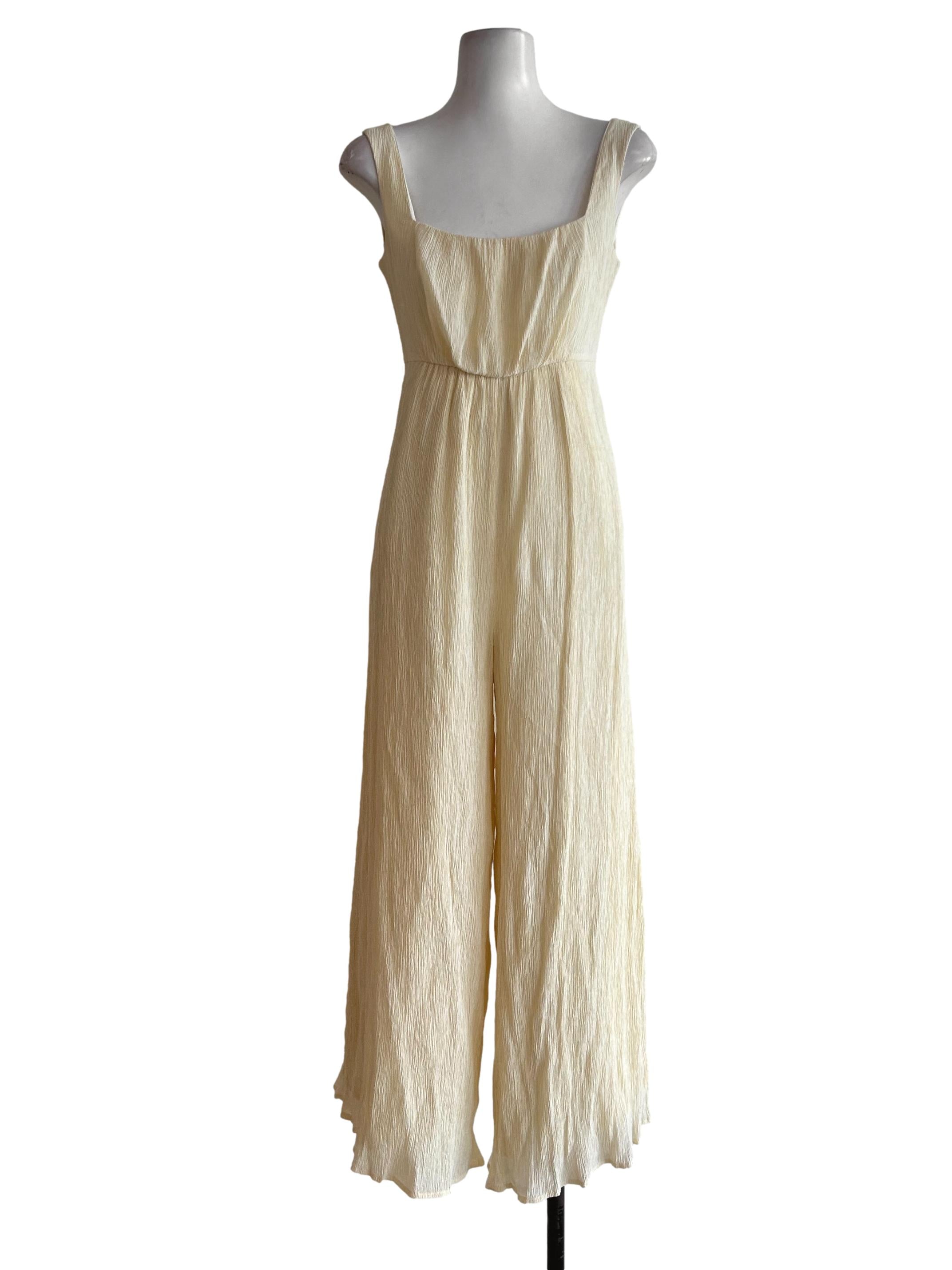 Blonde Yellow Crinkle Jumpsuit LB