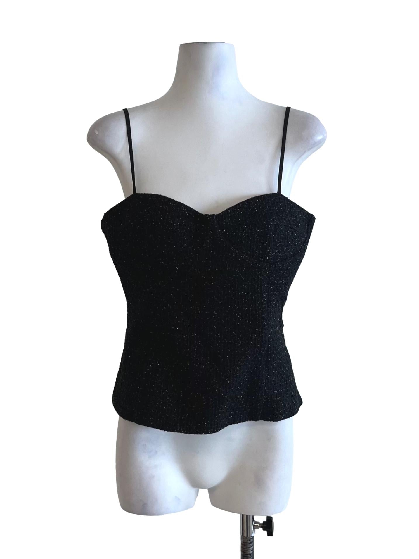 Black Spaghetti Strap Sleeveless Top LB