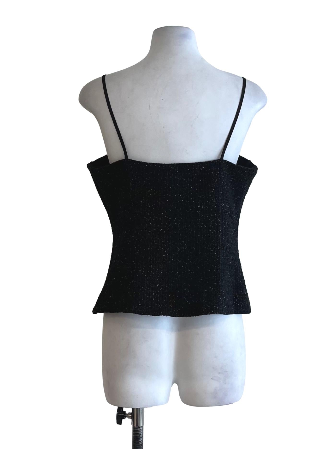 Black Spaghetti Strap Sleeveless Top LB