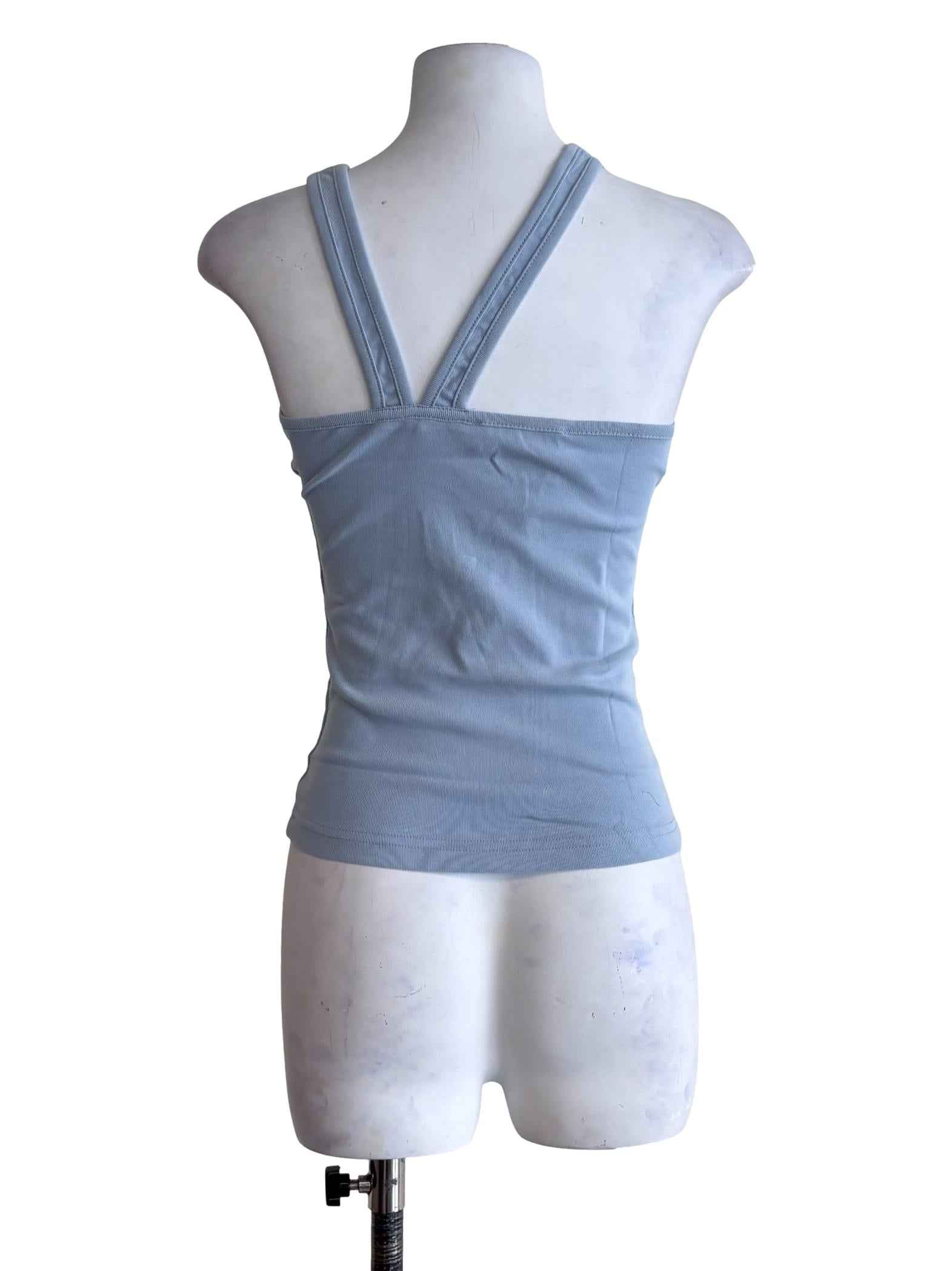 Blue Britney Asymmetrical Tank Top