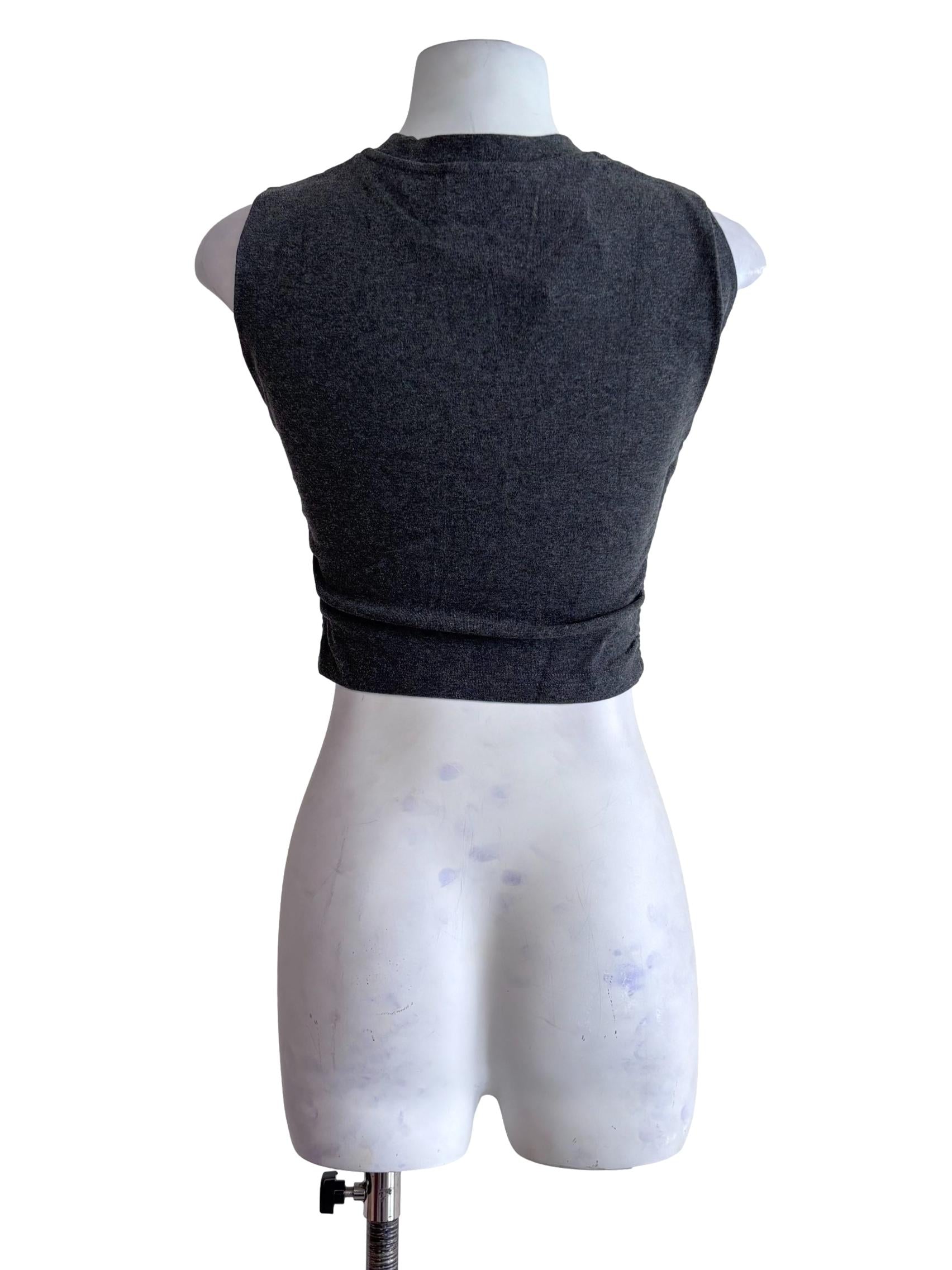 Grey Knox Ruched Side Basic Top
