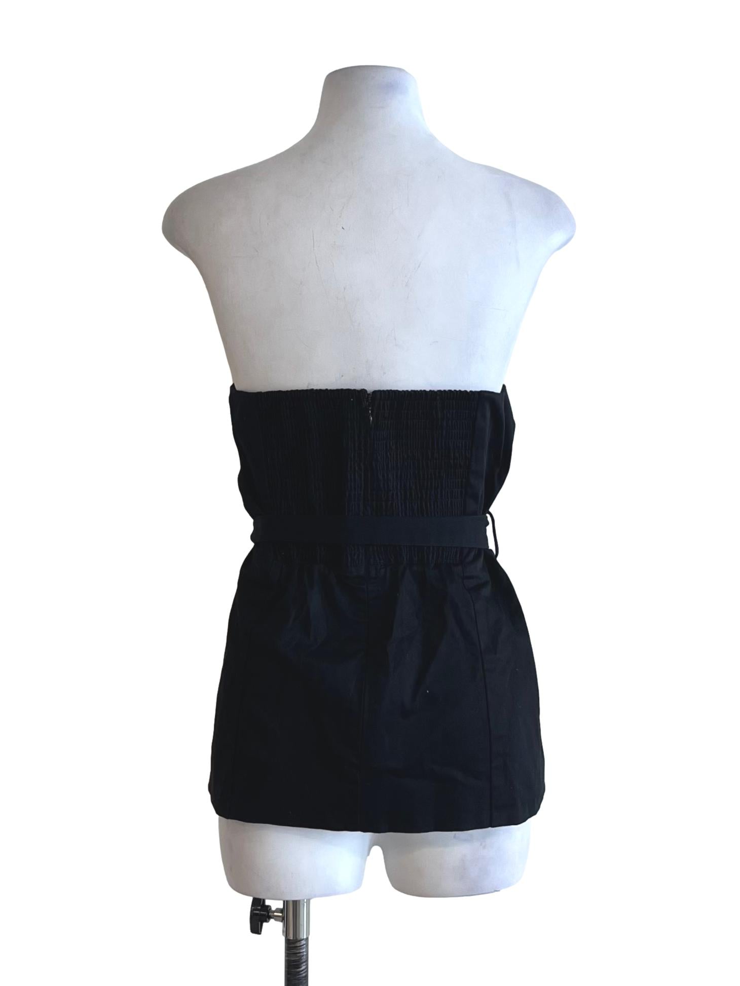 Black Plain Strapless Top LB