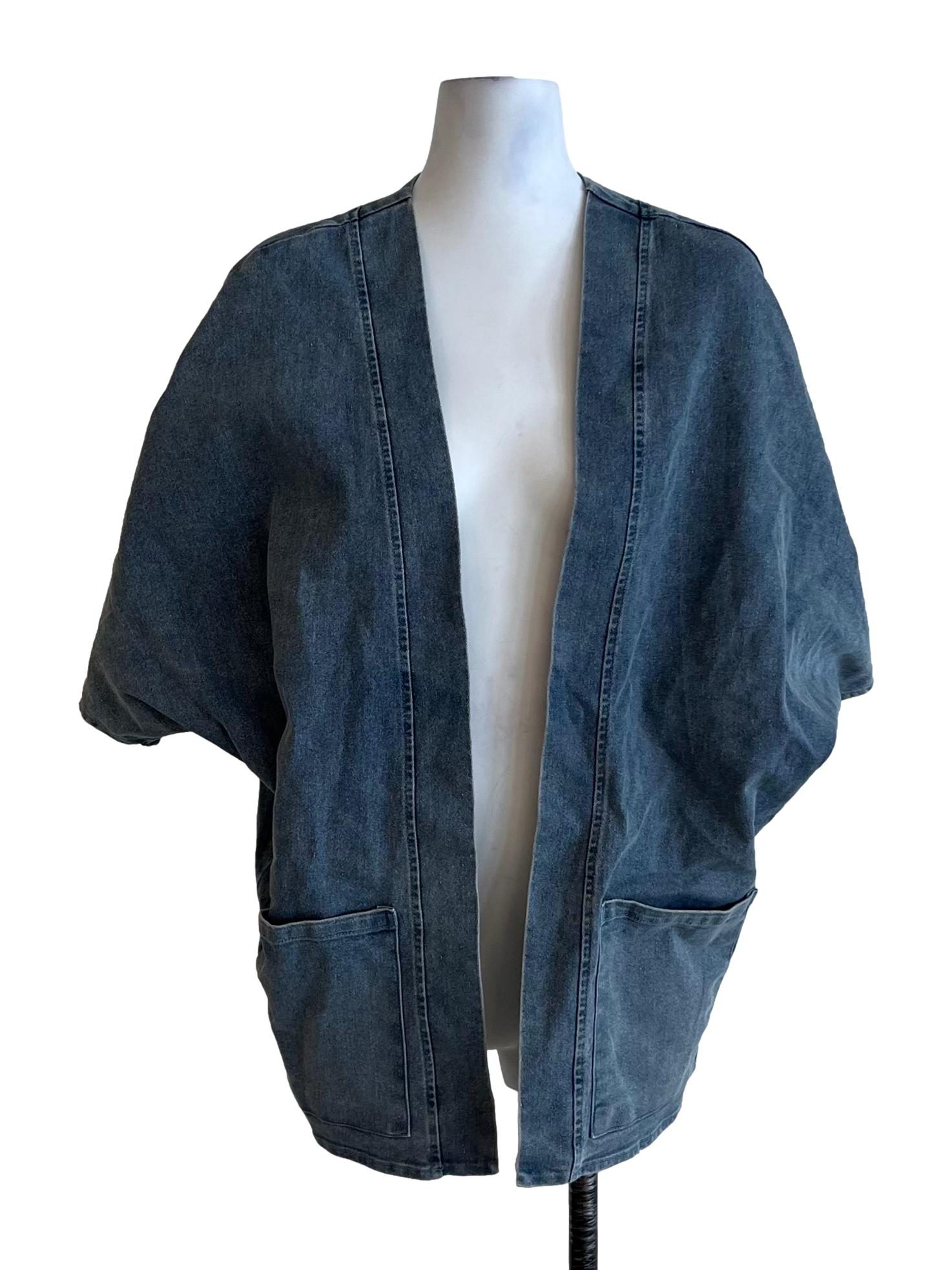 Blue Denim Poncho Jacket