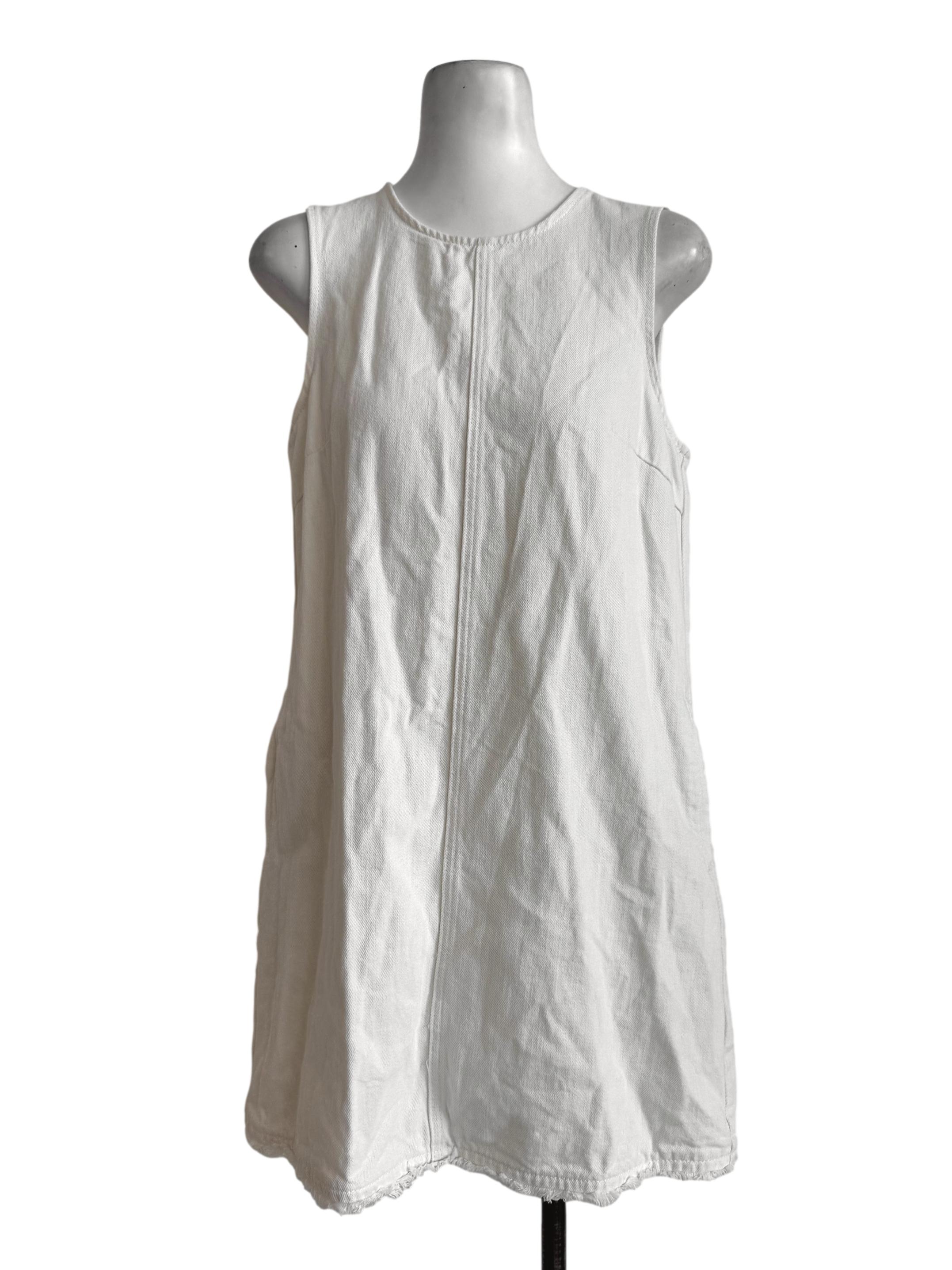White Denim Shift Dress LB