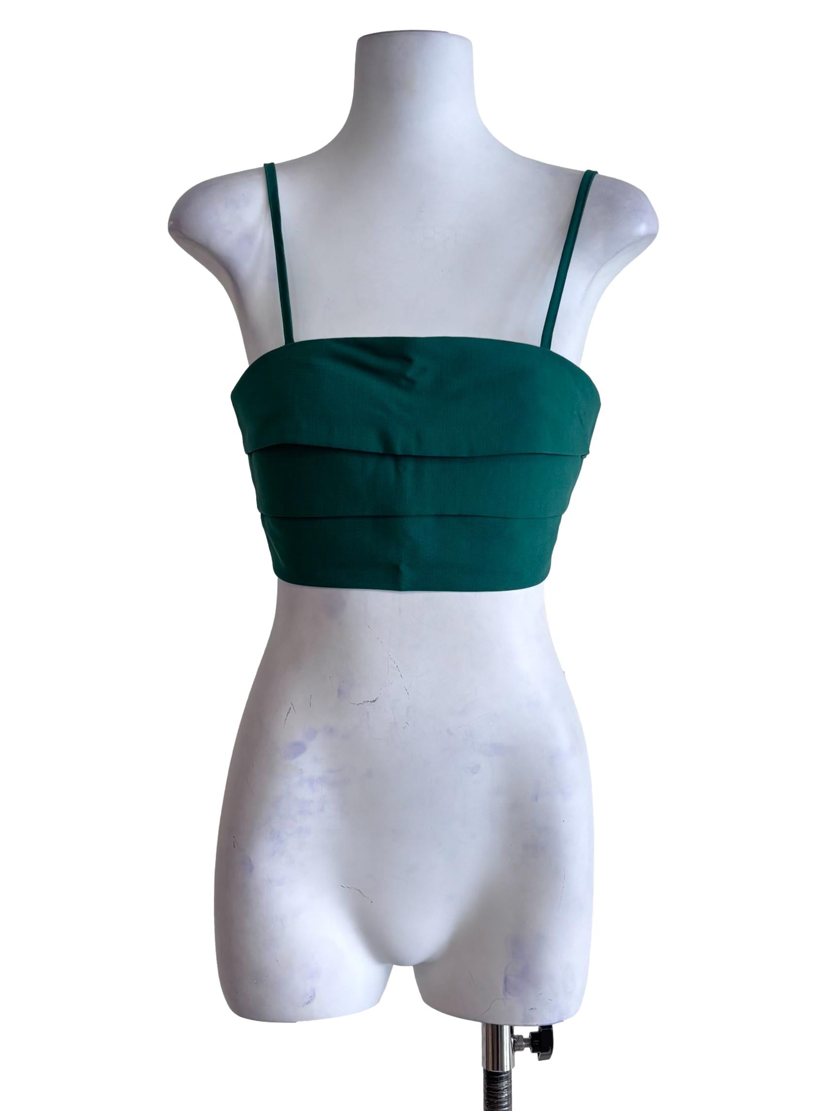 Green Winowa Tiered Padded Top