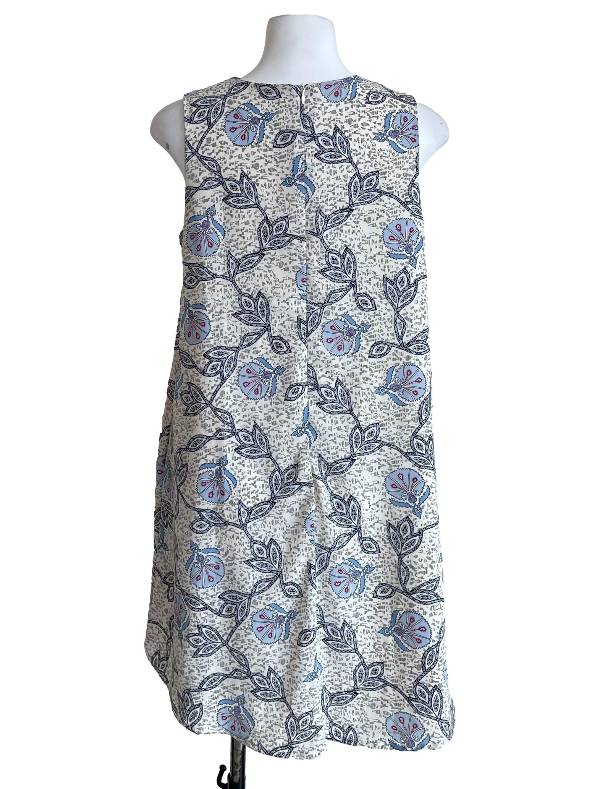 Off White Ethnic A-Line Dress