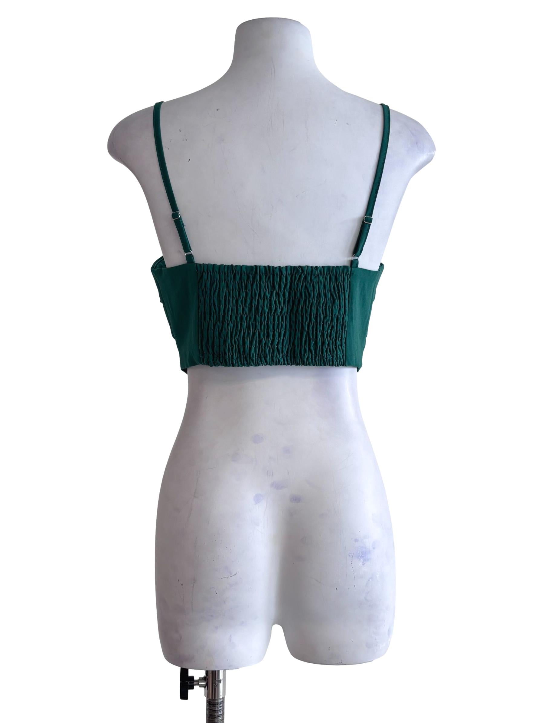 Green Winowa Tiered Padded Top