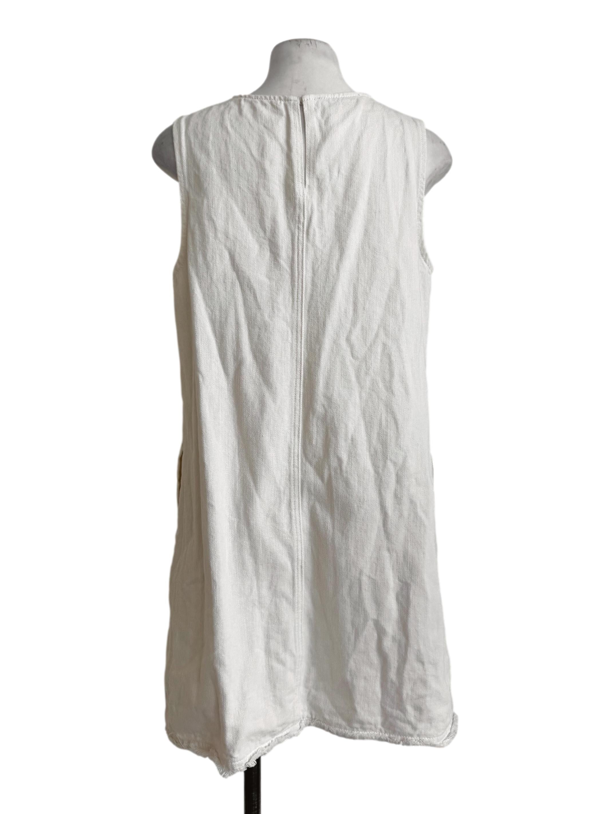 White Denim Shift Dress LB