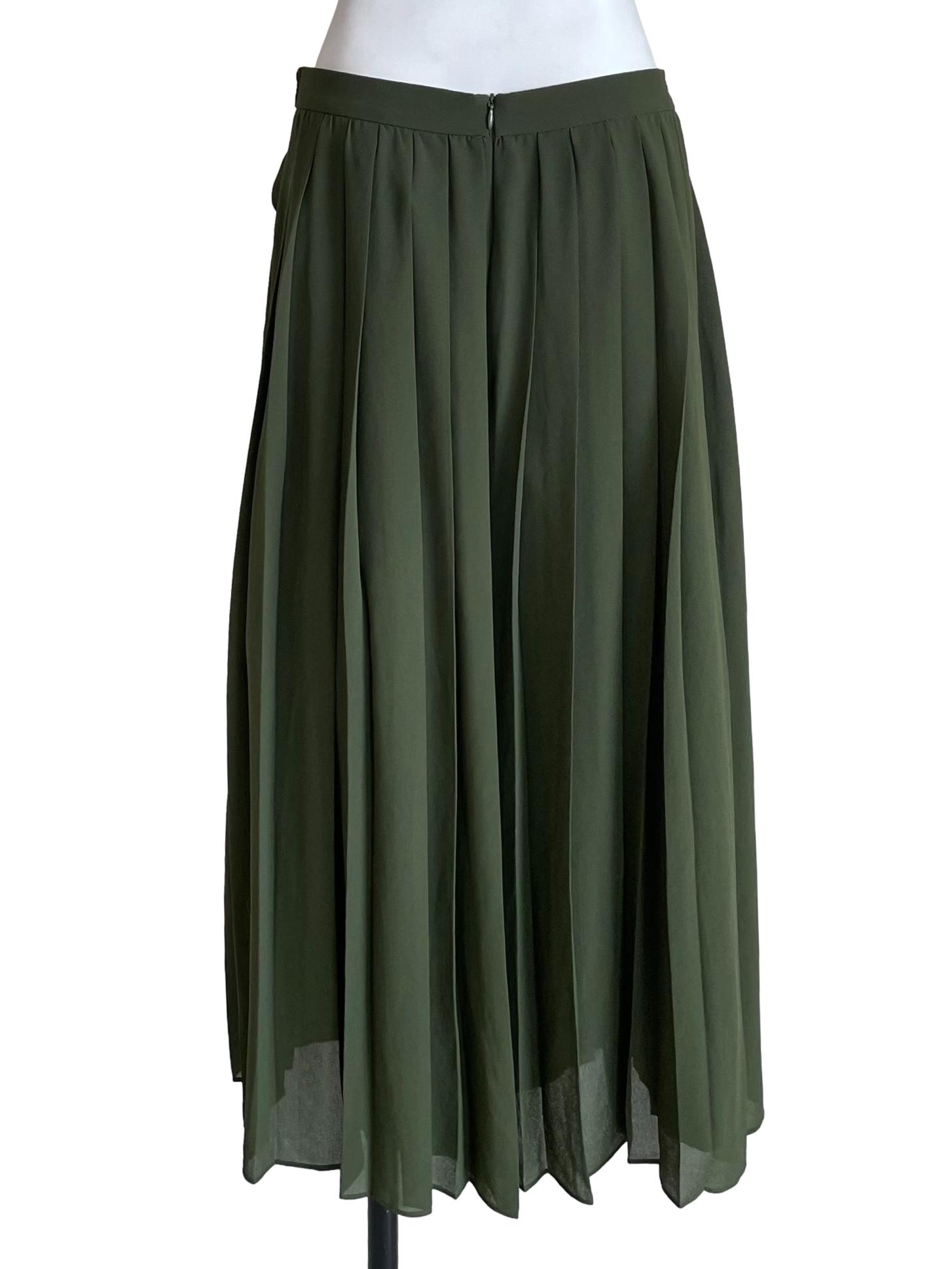 Moss Pleated Wrap Skirt Pants