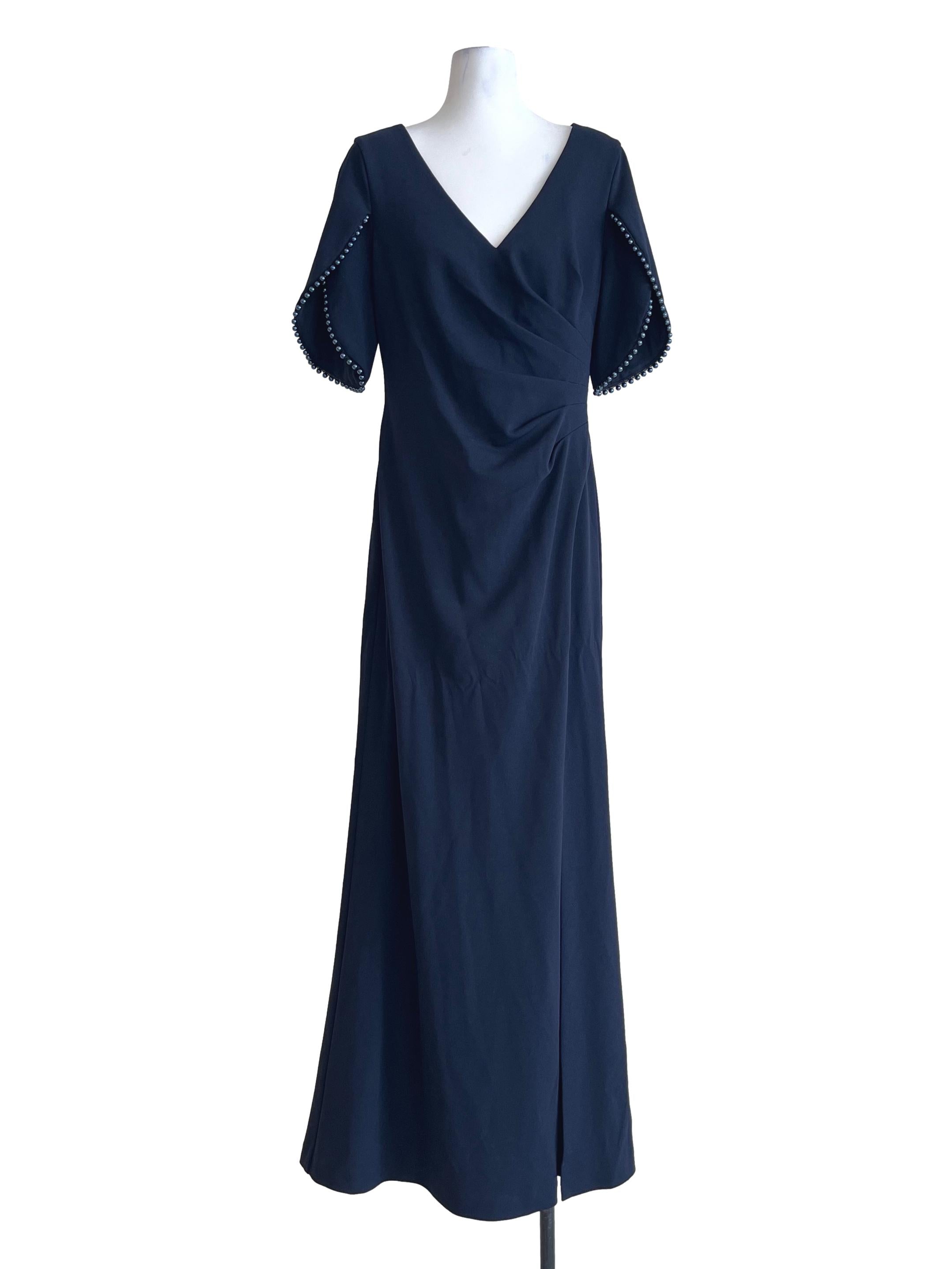 Berry Blue V-Neck Maxi Dress