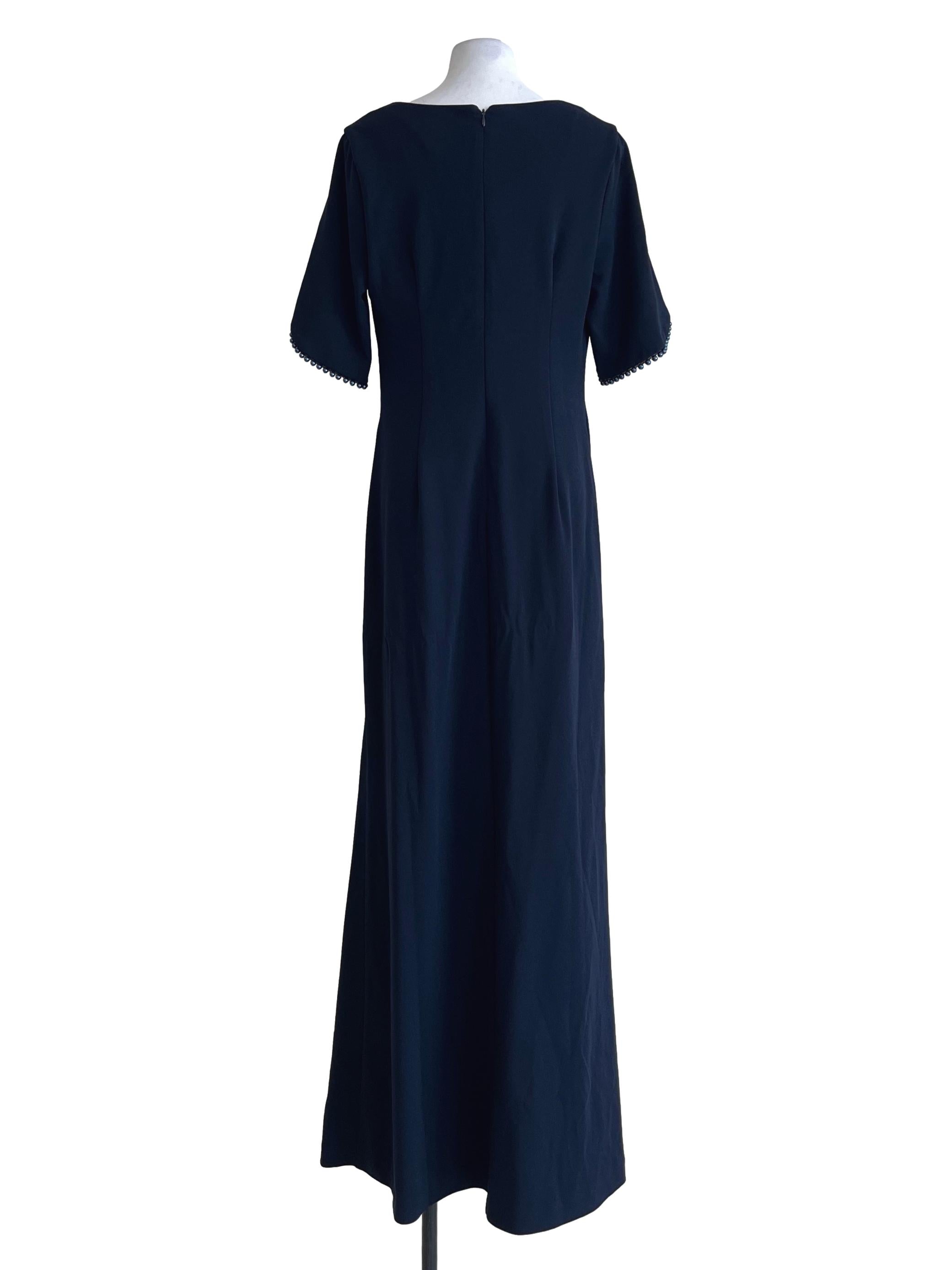 Berry Blue V-Neck Maxi Dress