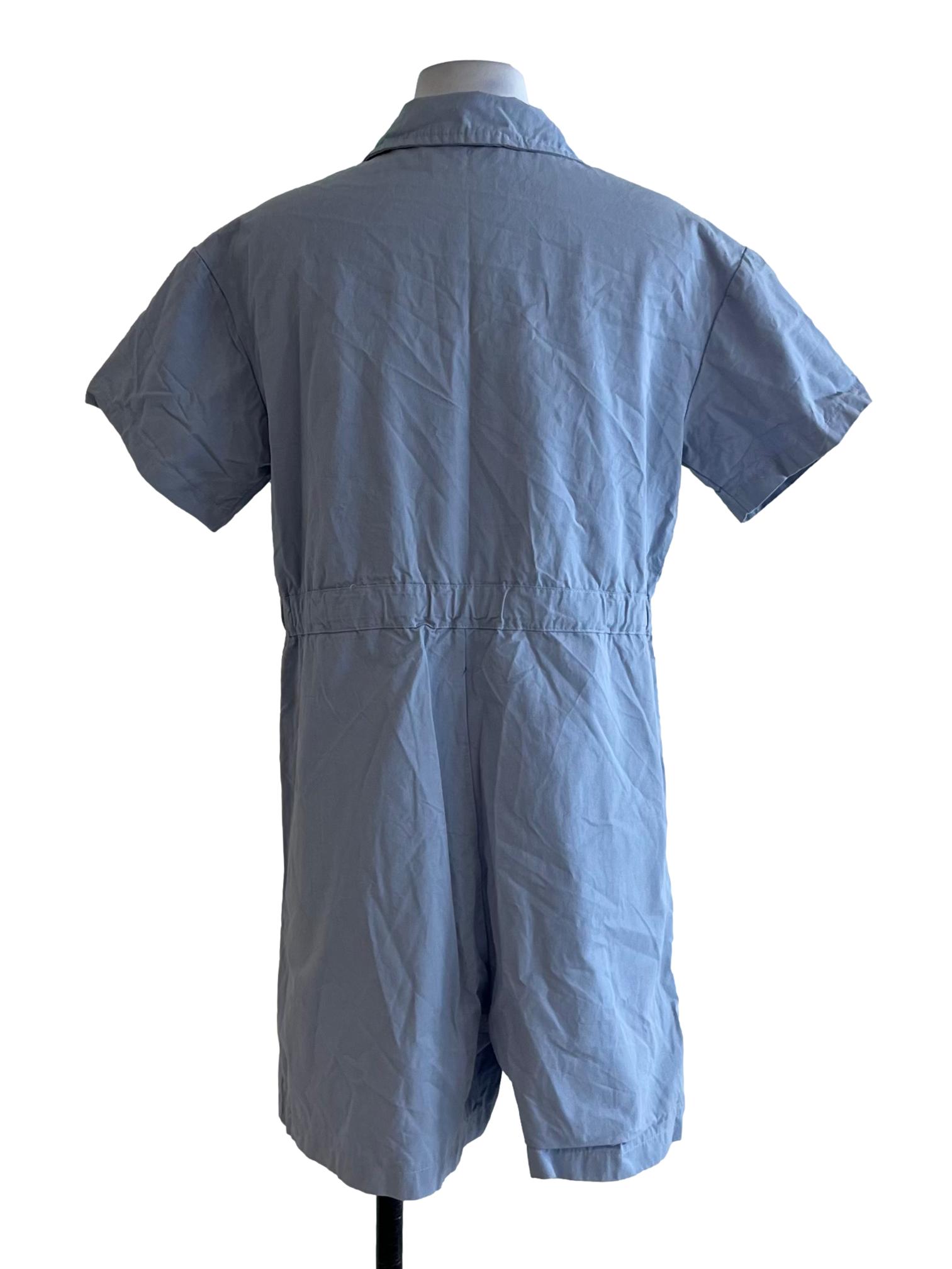 Sky Blue Wing Collar Romper TEM