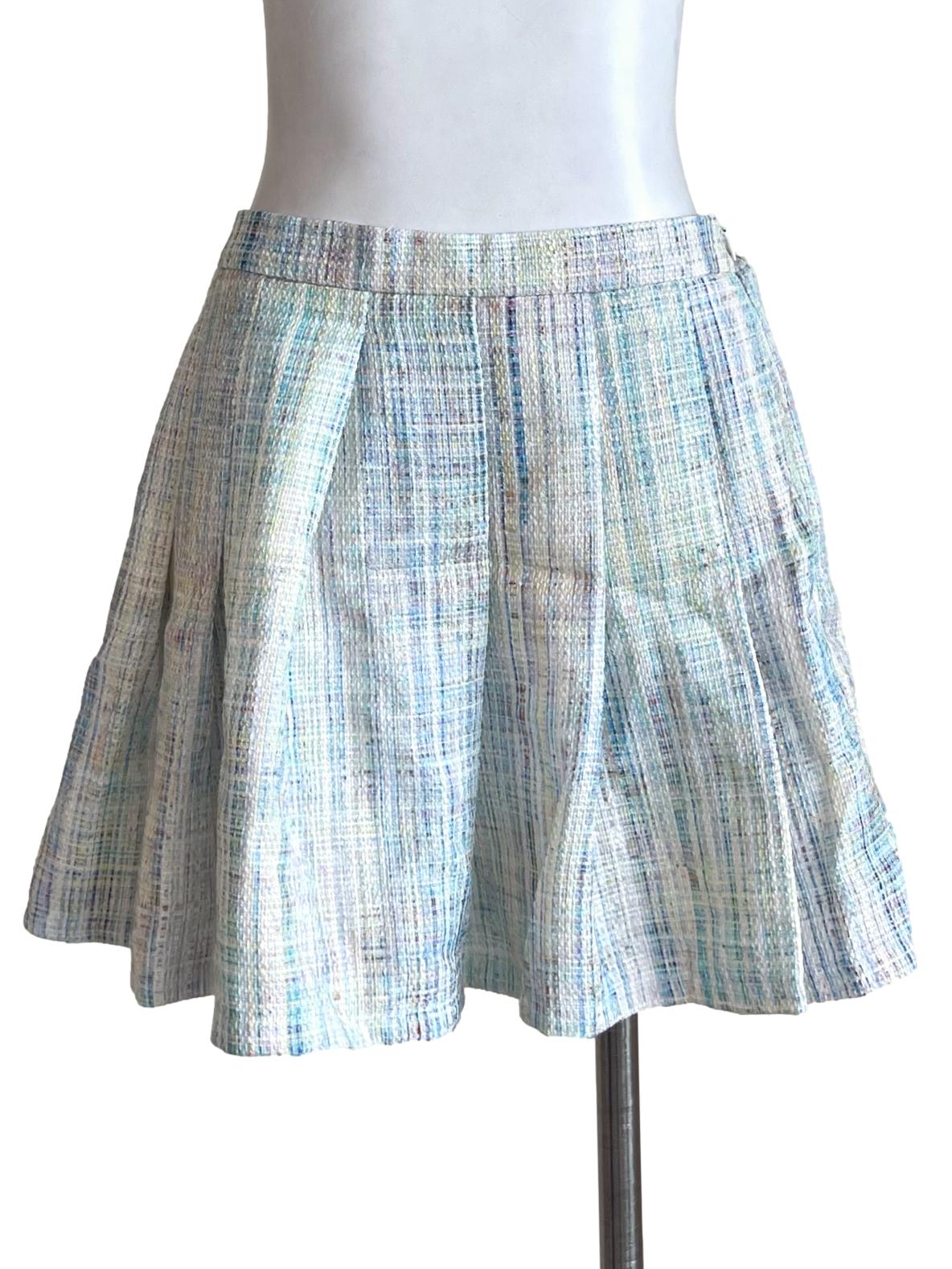Mint Green Tweed Tennis Skirt