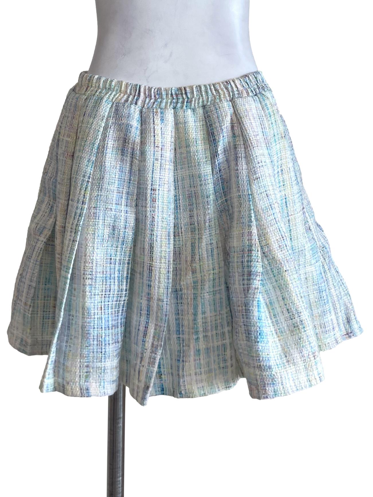 Mint Green Tweed Tennis Skirt