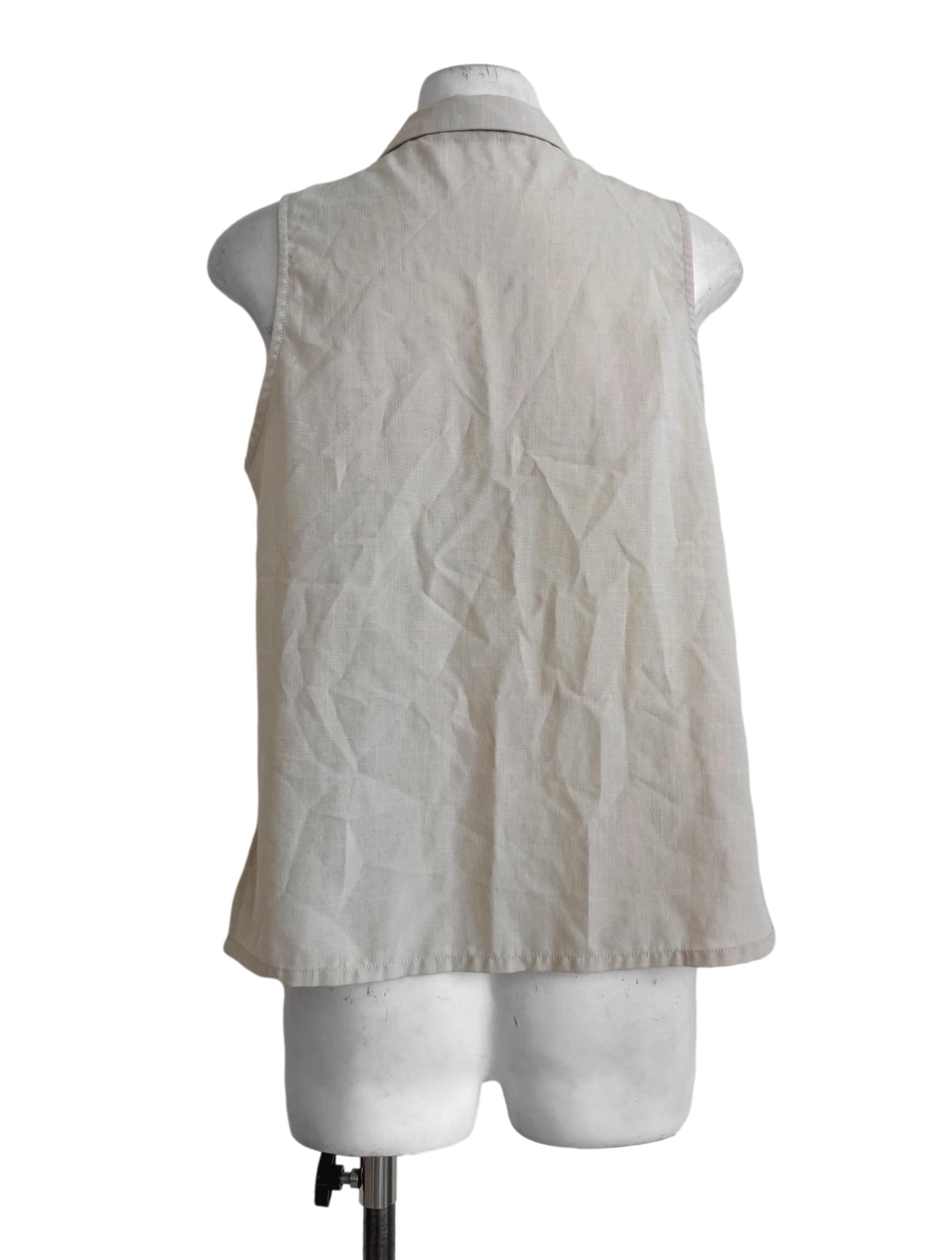 Beige Sleeveless Top TTR