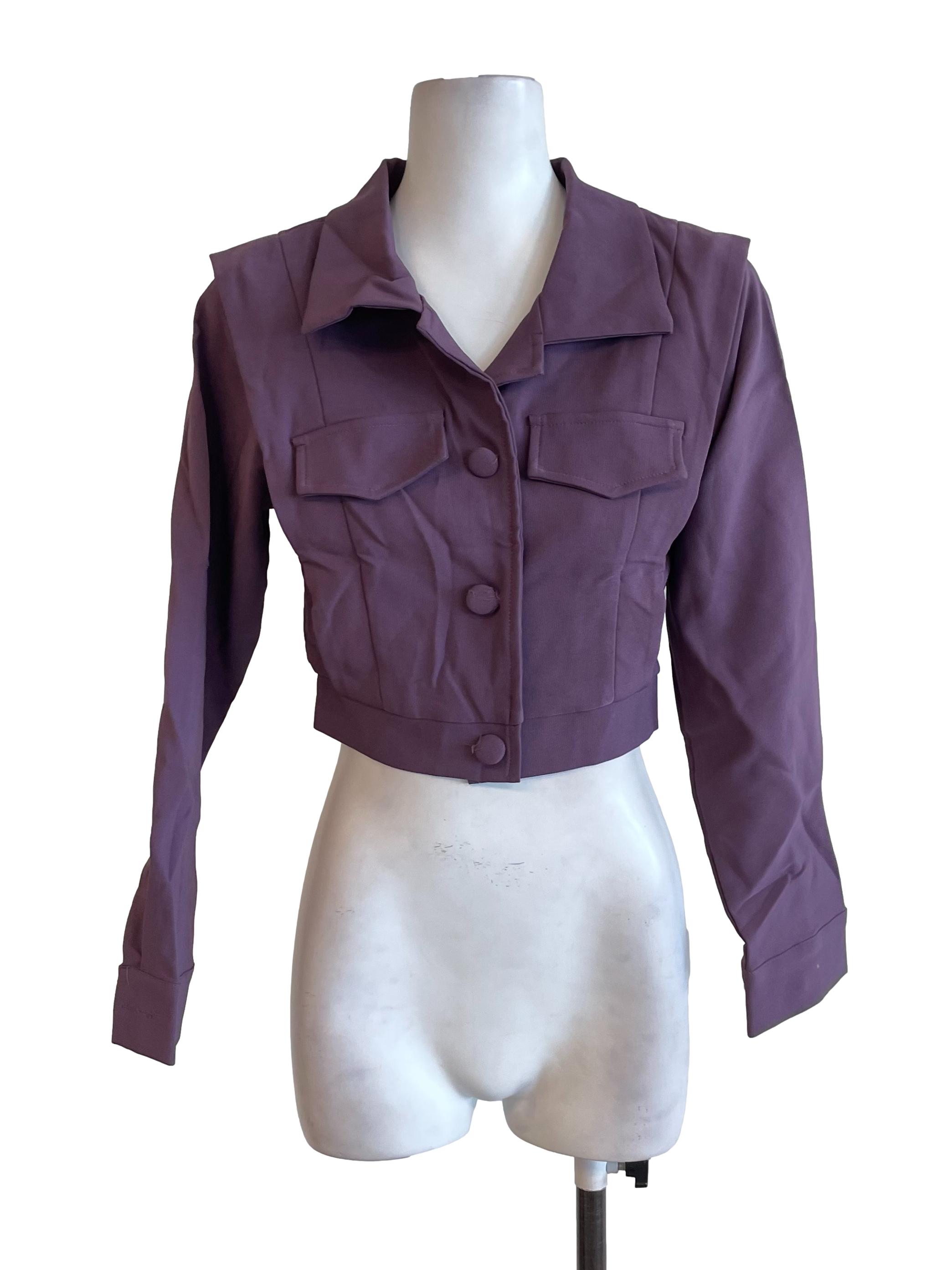 Mauve Cropped Jacket