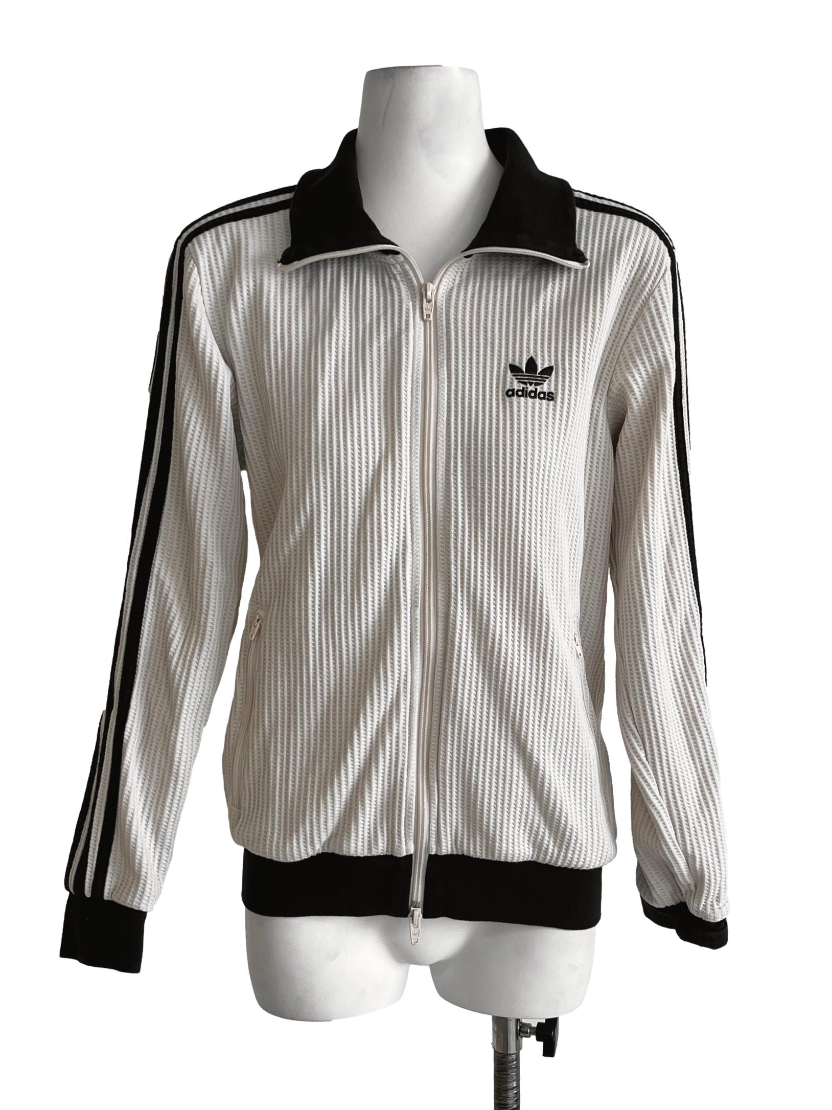 Ivory Cream And Black Track Jackets