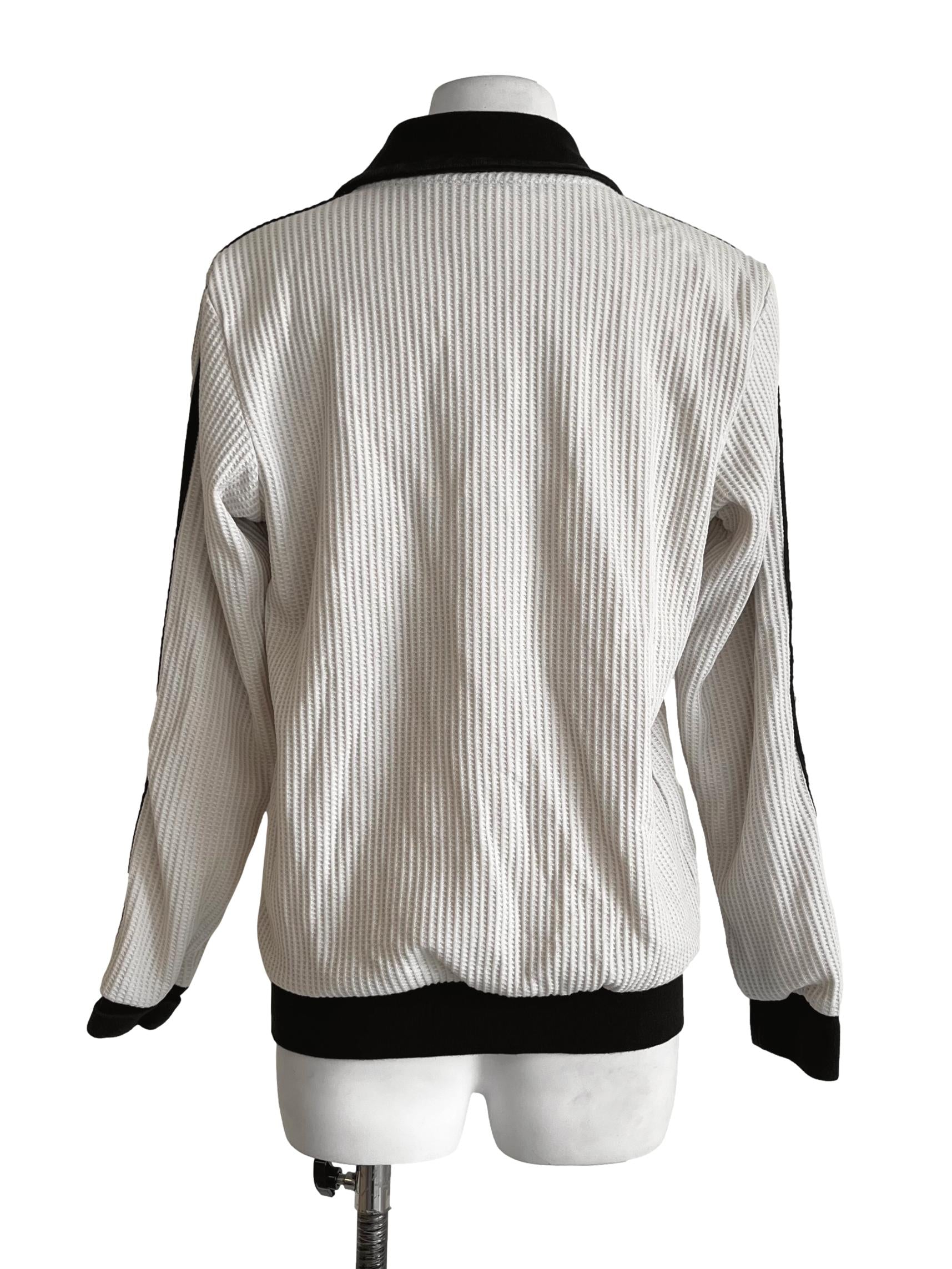 Ivory Cream And Black Track Jackets