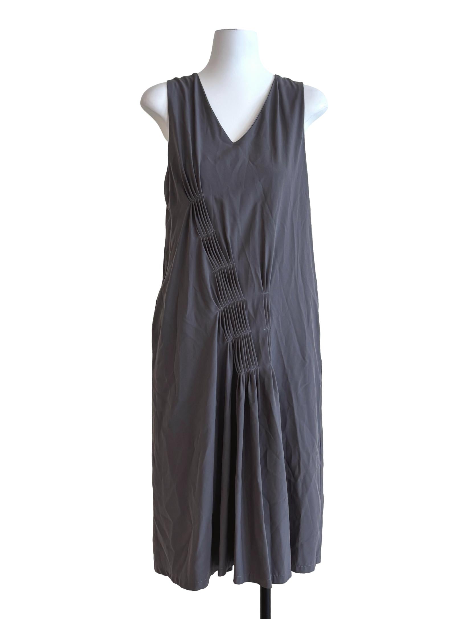 Snow Grey Sleeveless Shift Dress