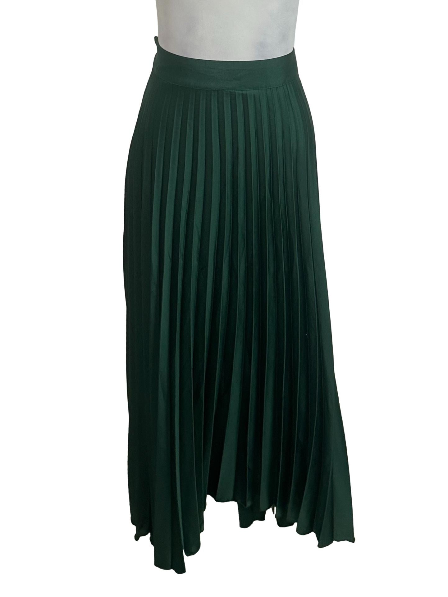 Green Pleat Skirt