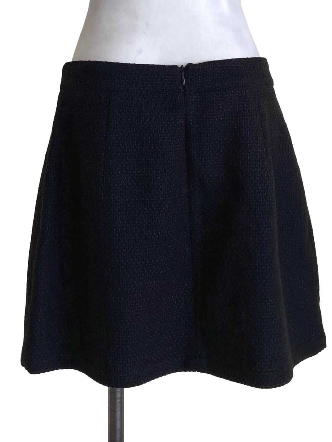 Black Tweed Skorts