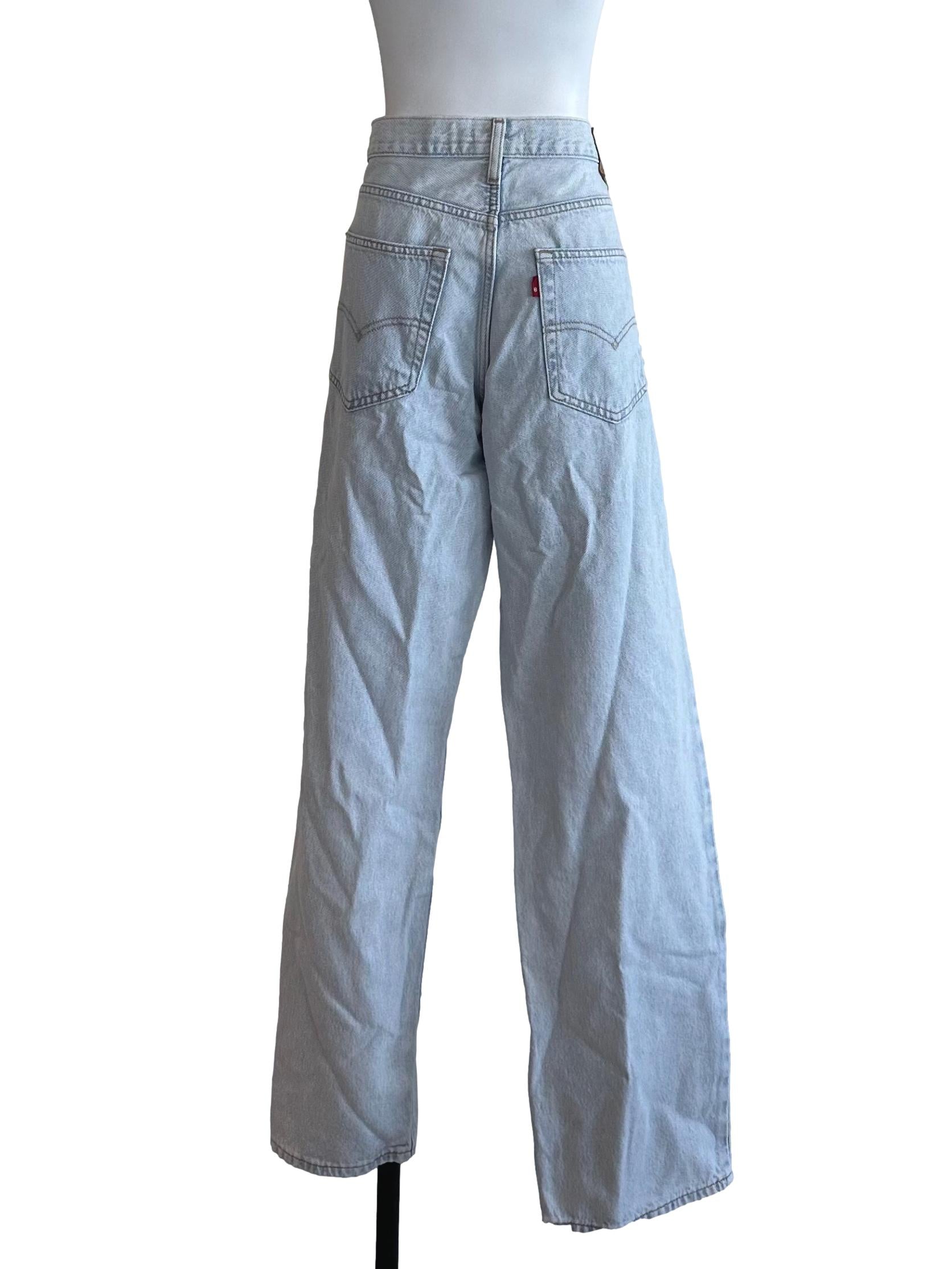 Ash Blue Denim Baggy Jeans