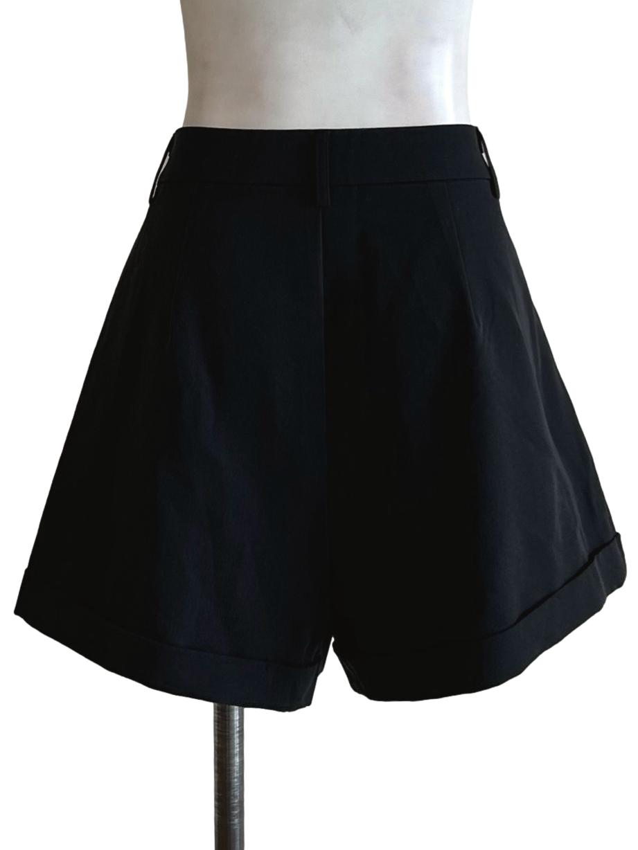Black Turn Up Shorts