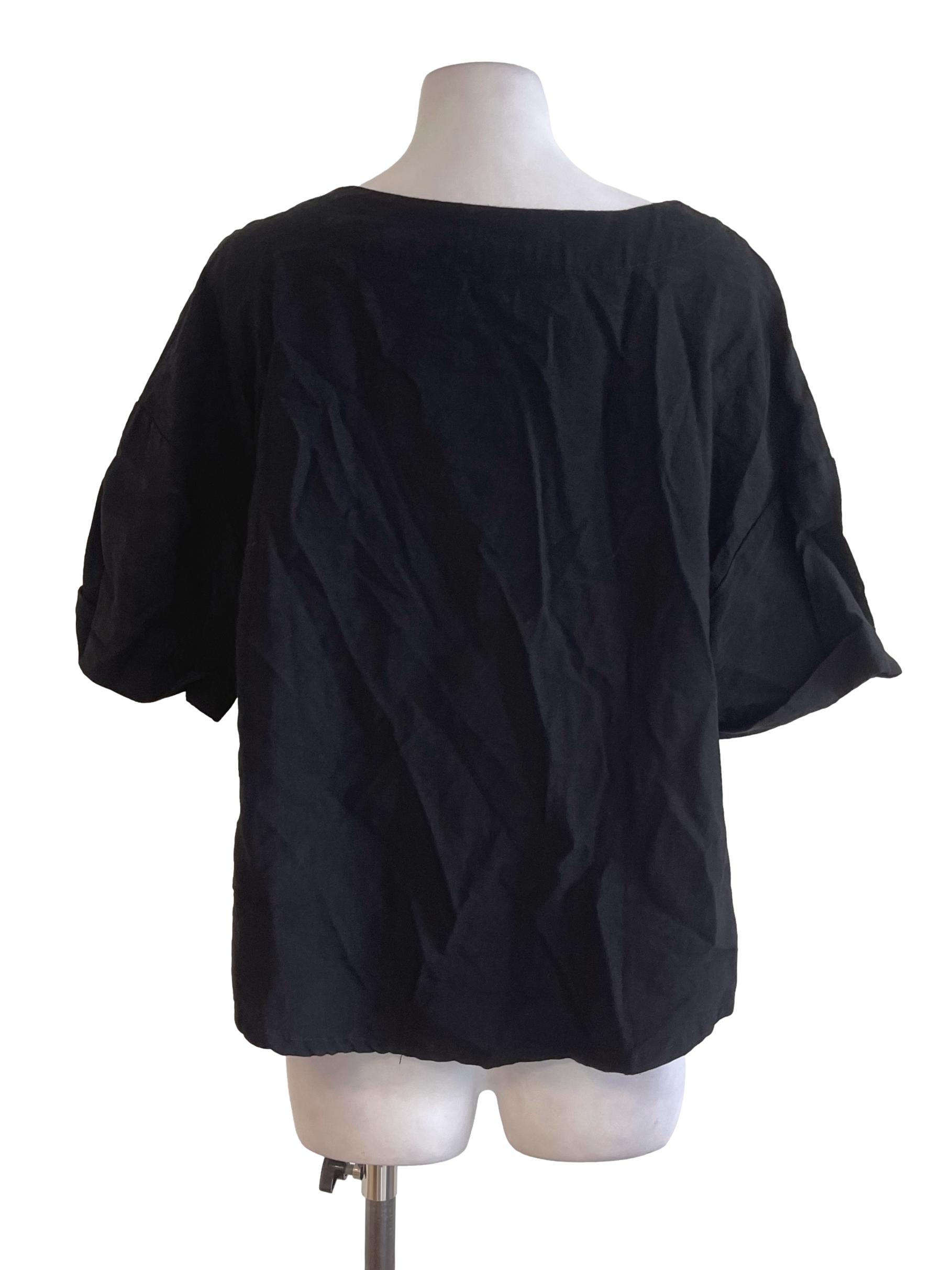 Black Button Blouse