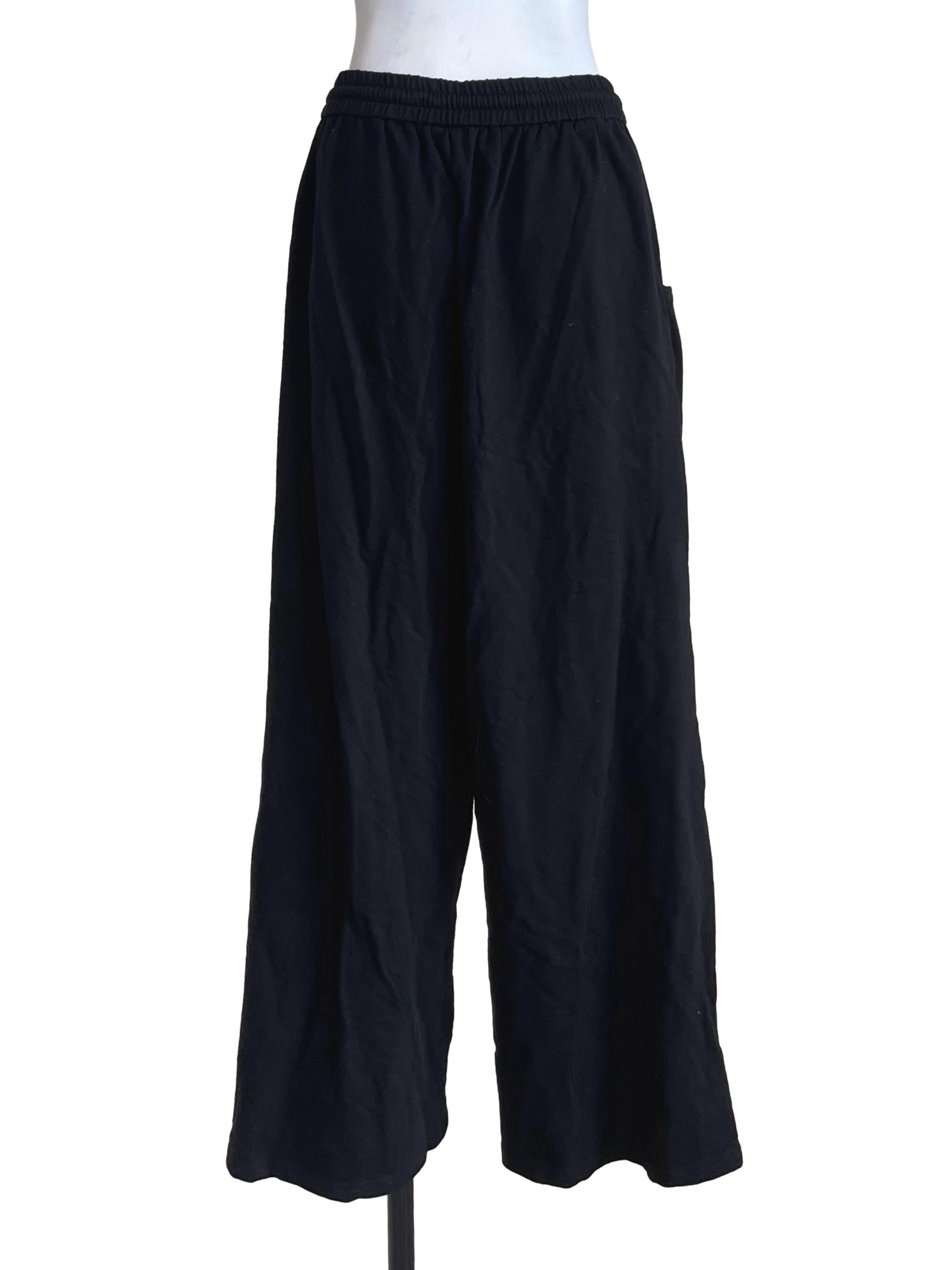 Black Cotton Comfy Pants
