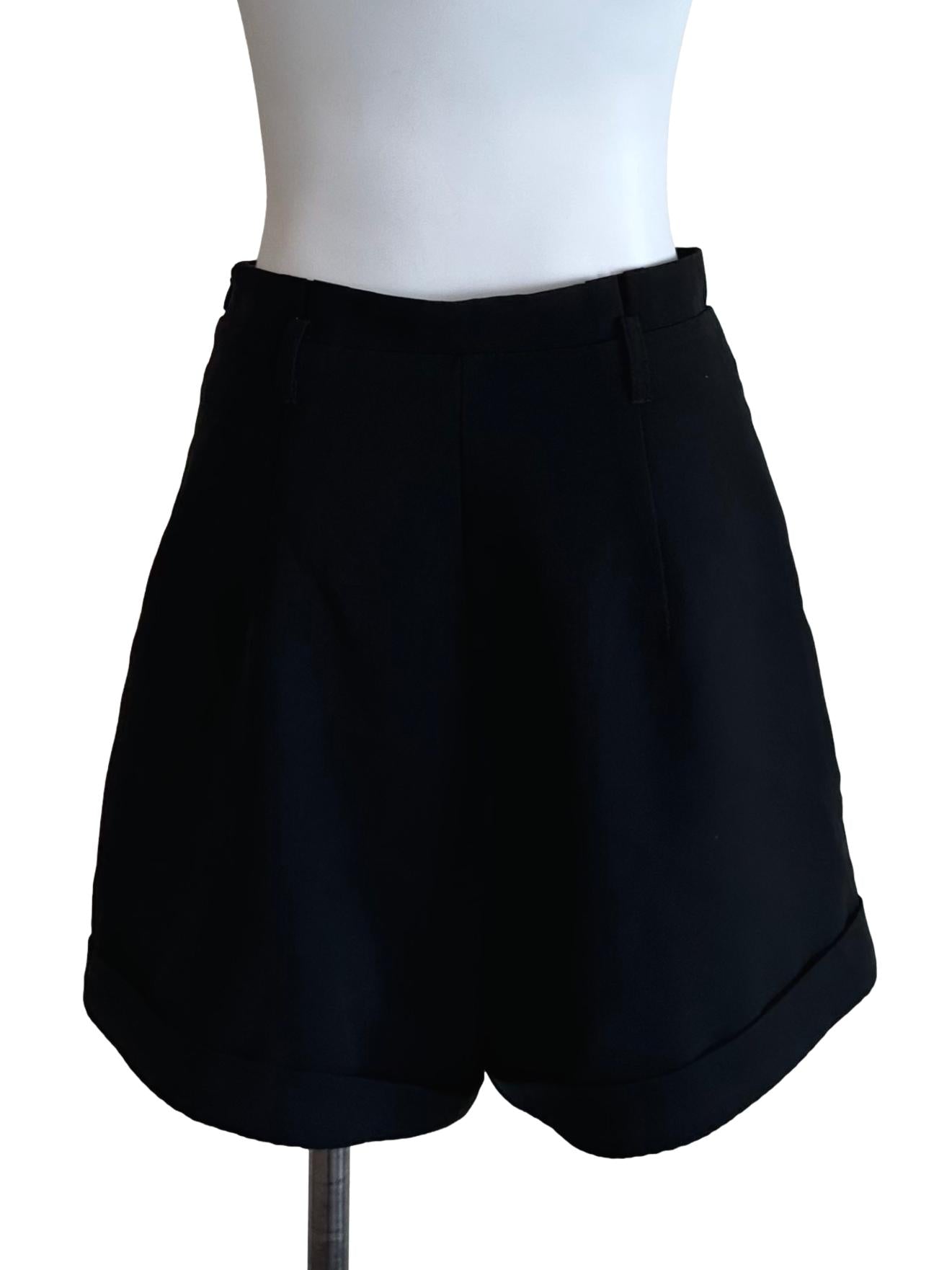 Onyx Black Casual Shorts