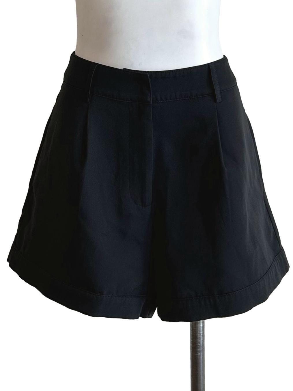 Crow Black A-Line Shorts