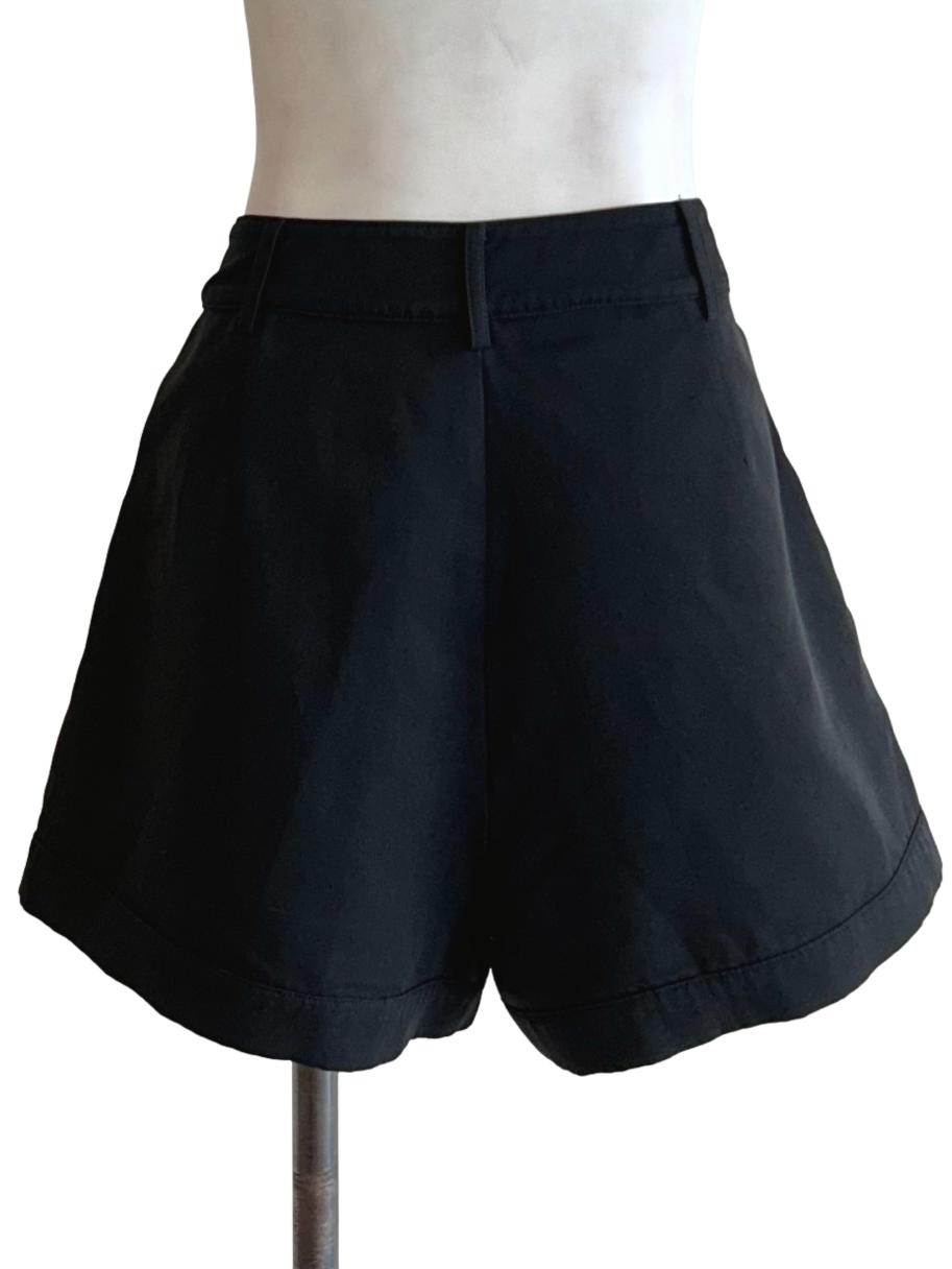 Crow Black A-Line Shorts
