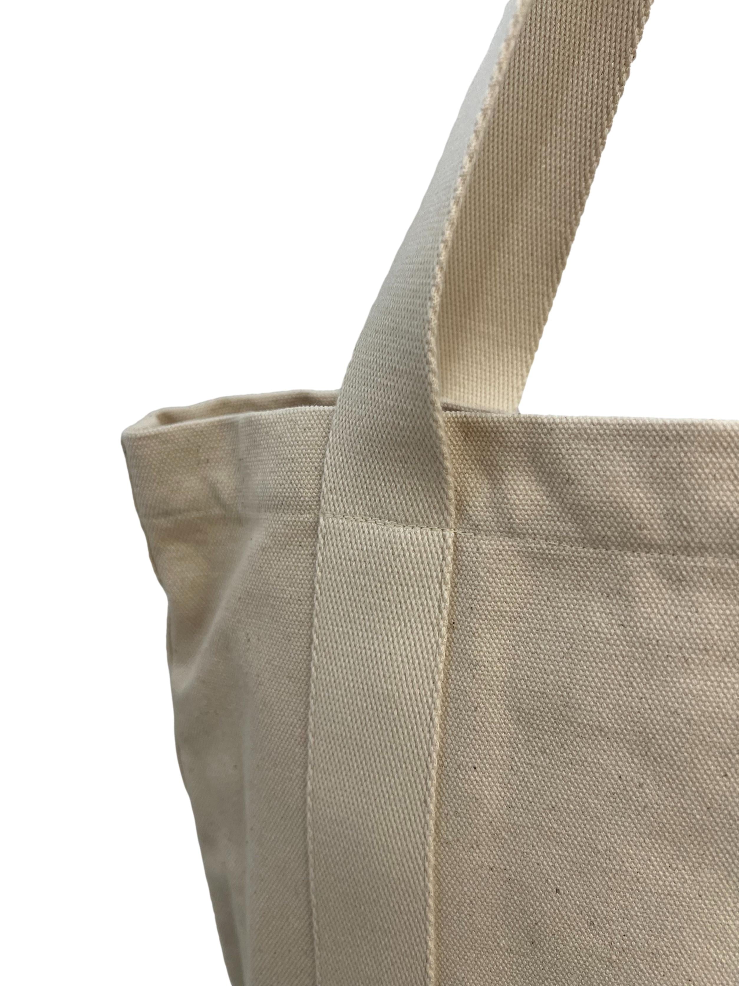 Beige Canvas Fox Tote Bag CSN