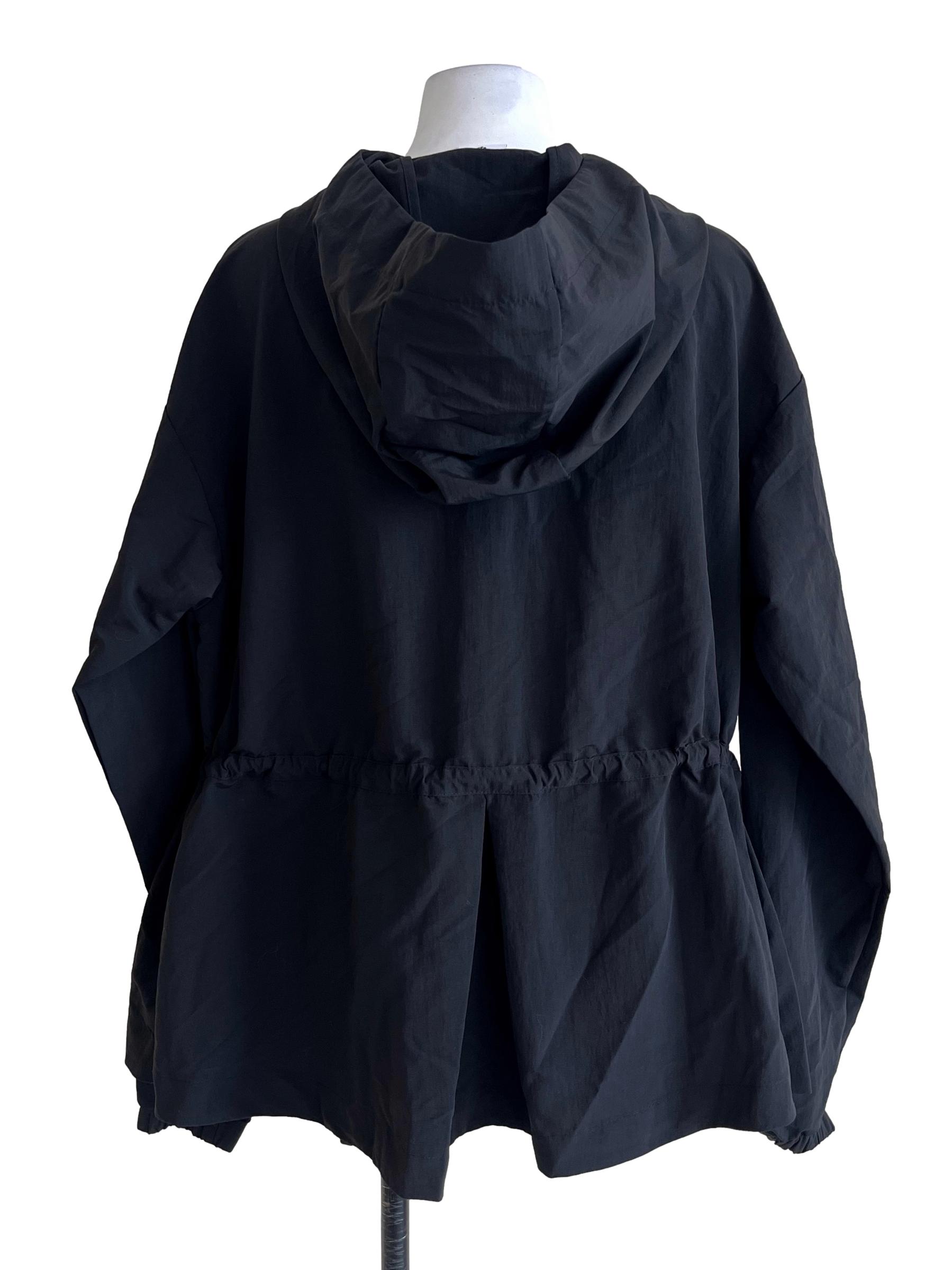 Jade Black Hooded Utility Jacket