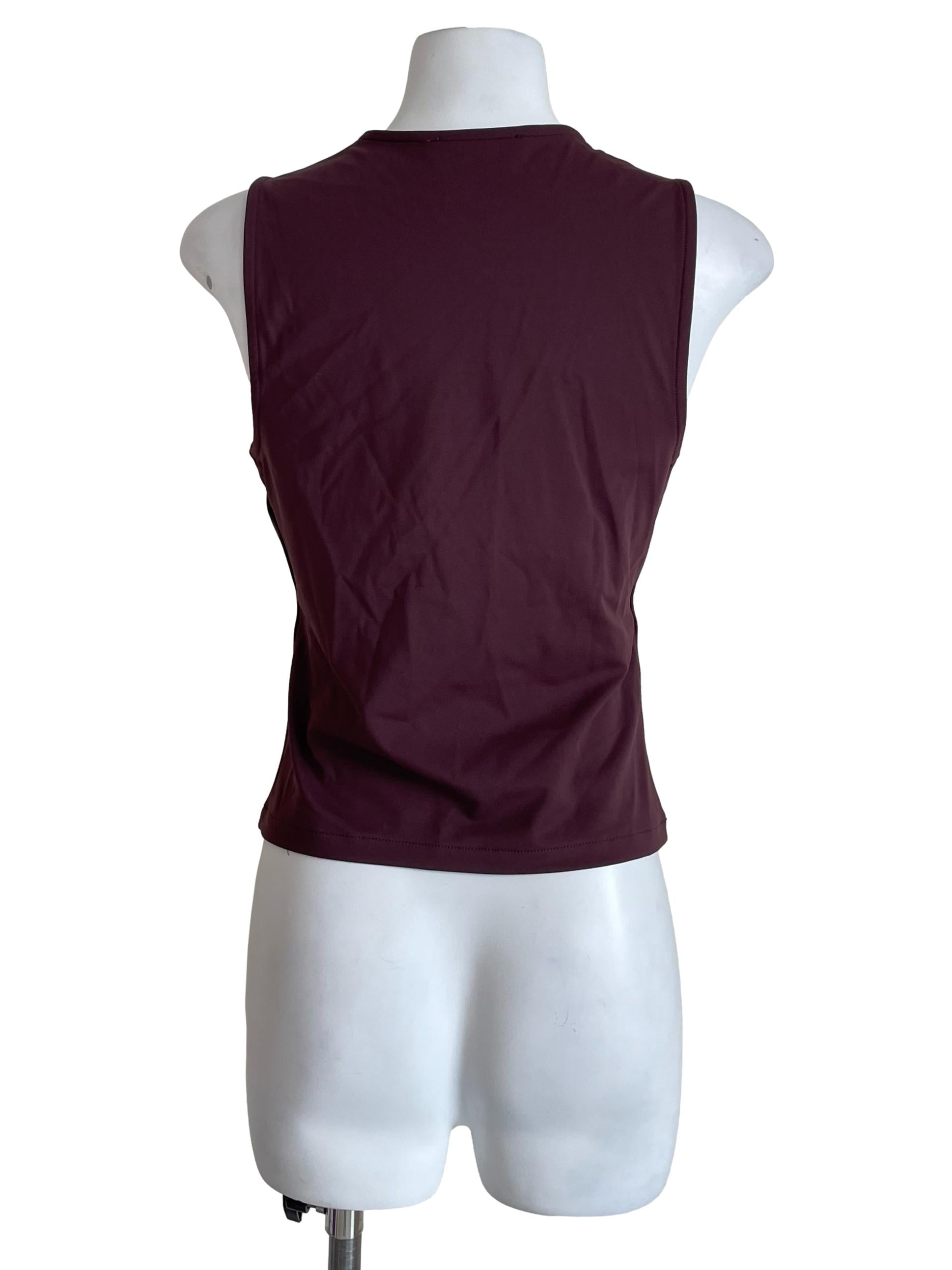 Chocolate V Neck Fit Top
