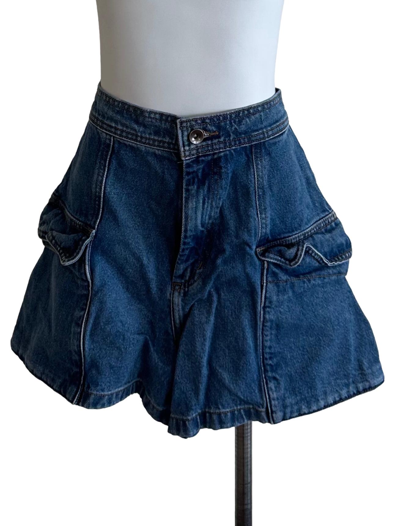 Indigo Blue Denim Pocket Shorts