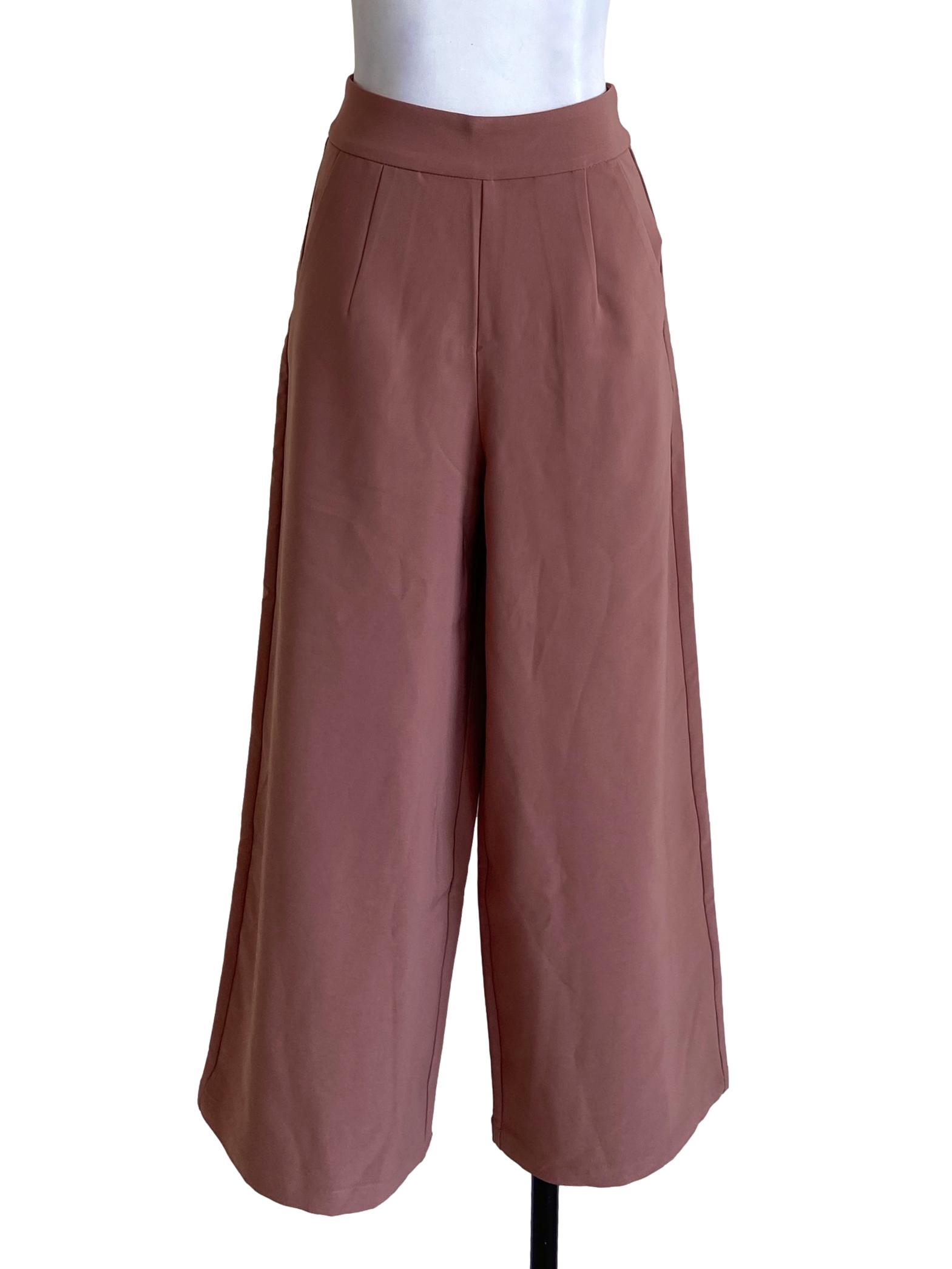 Rouge Pink High Waist Formal Pants