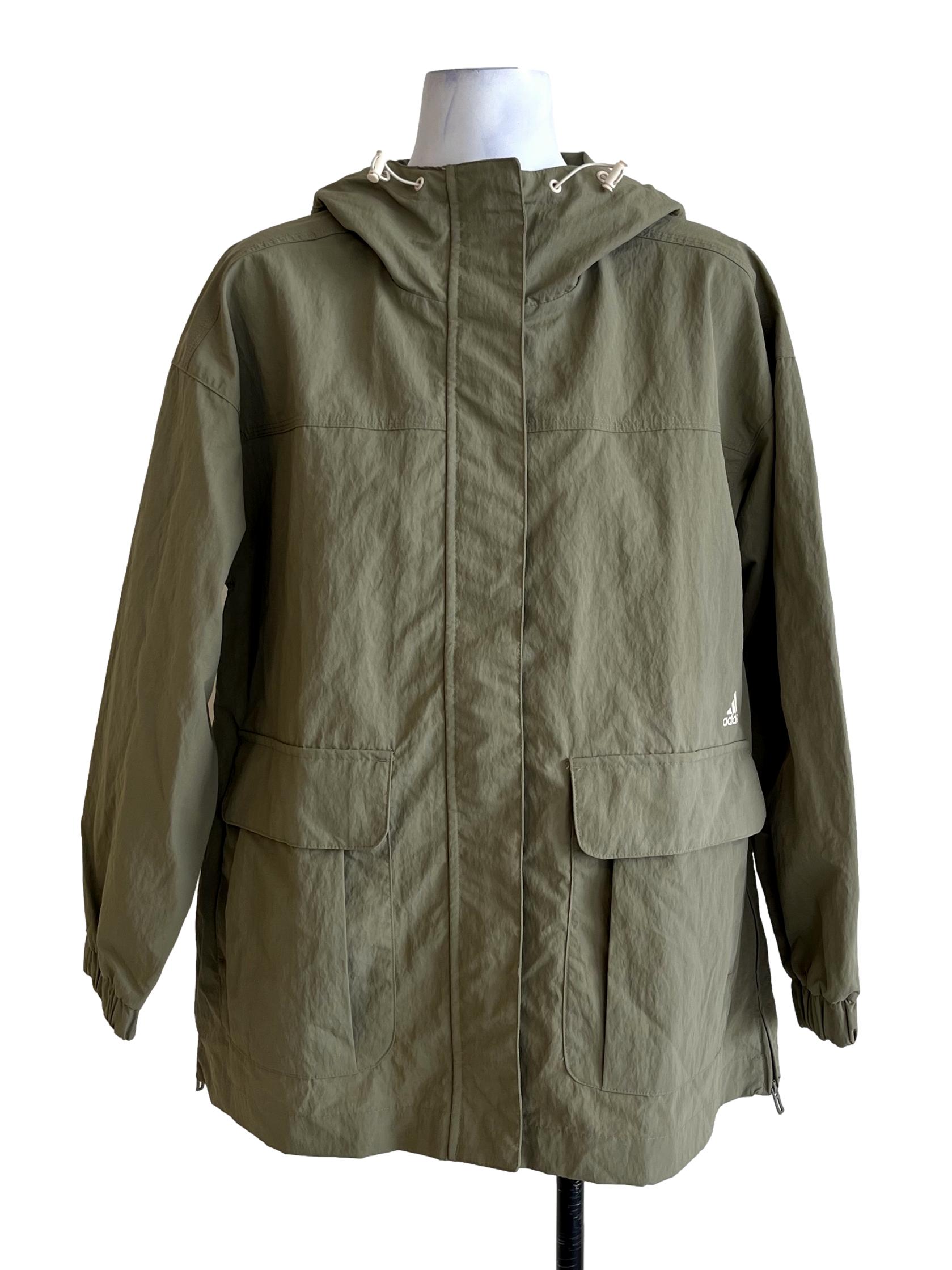Olive Green Hooded Parka Jacket