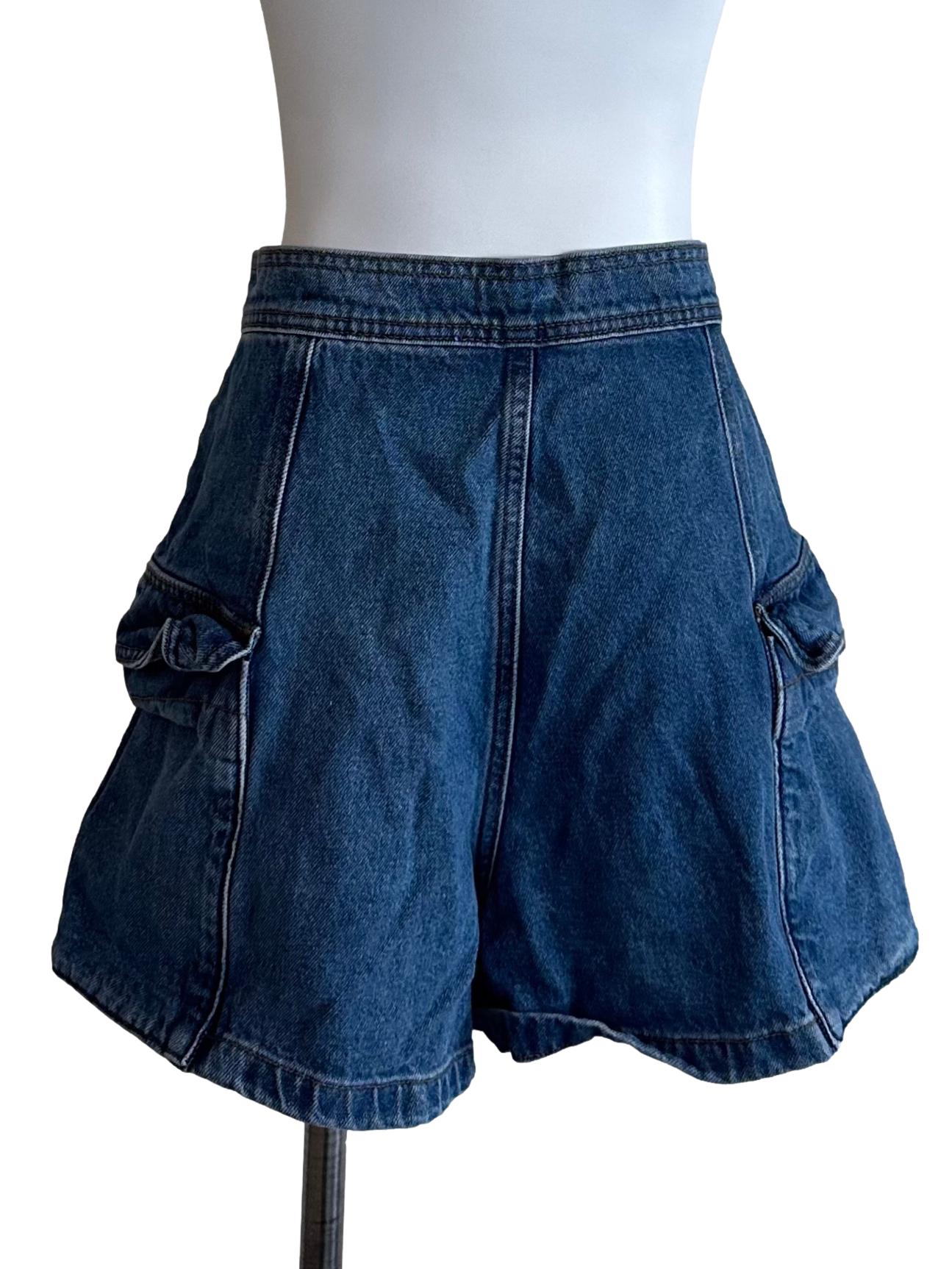 Indigo Blue Denim Pocket Shorts