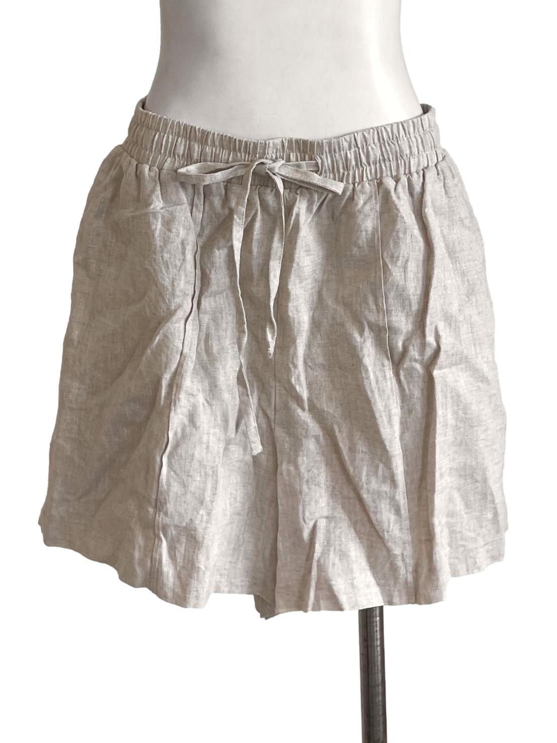 Beige Cotton Shorts