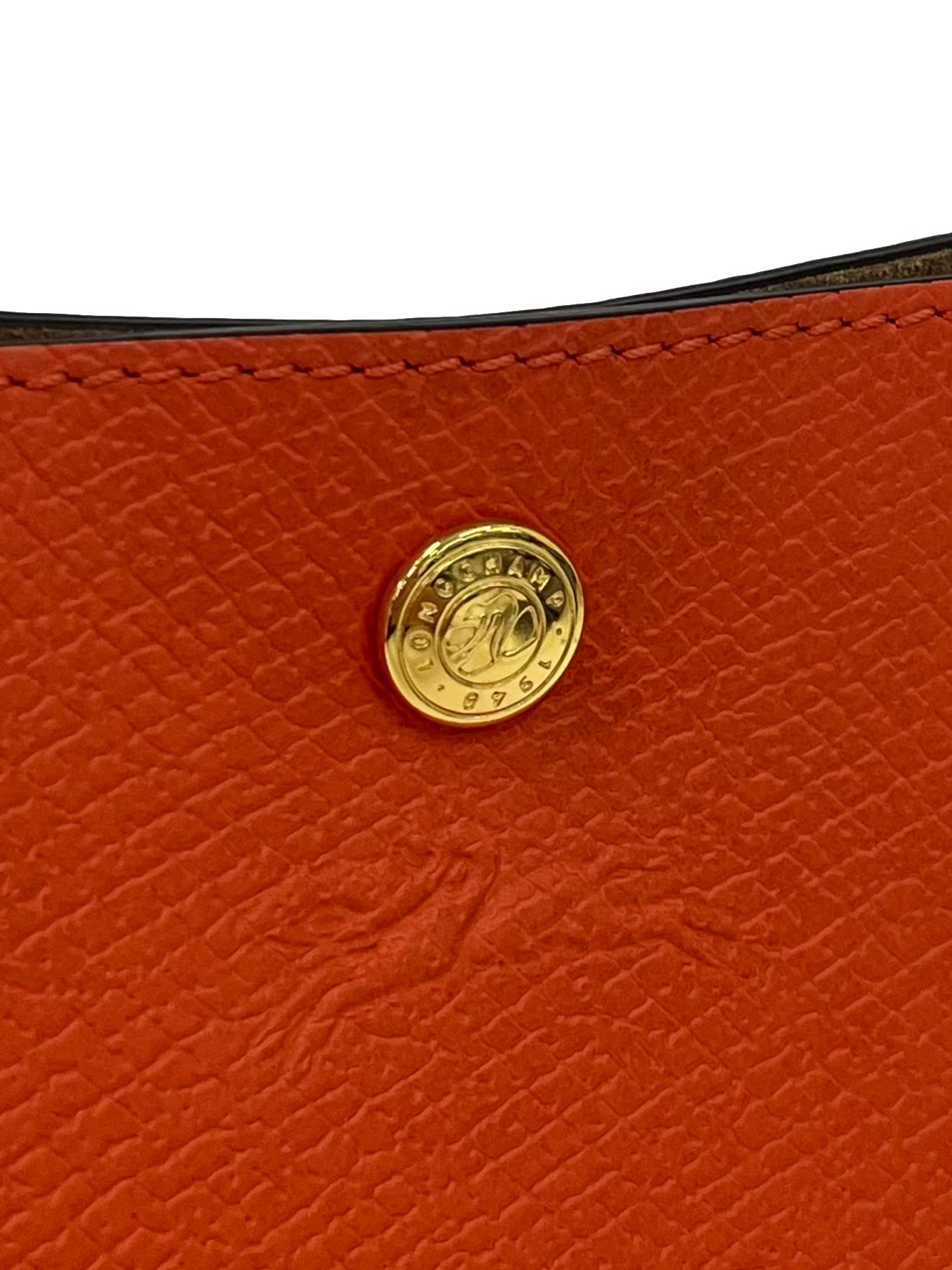 Orange Bucket Handbag With Removable Scraf At Handle