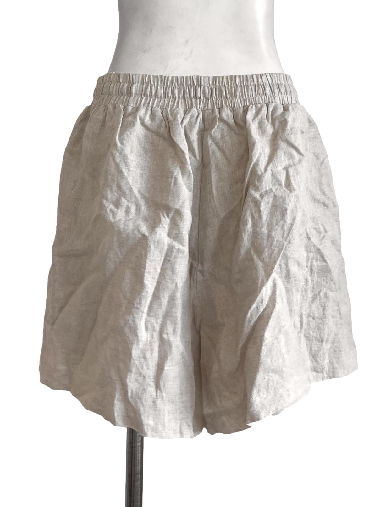 Beige Cotton Shorts