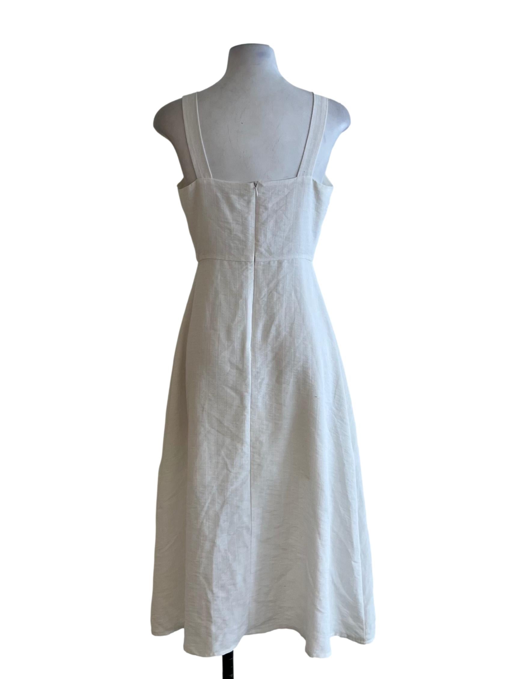 White Plain A-Line Dress