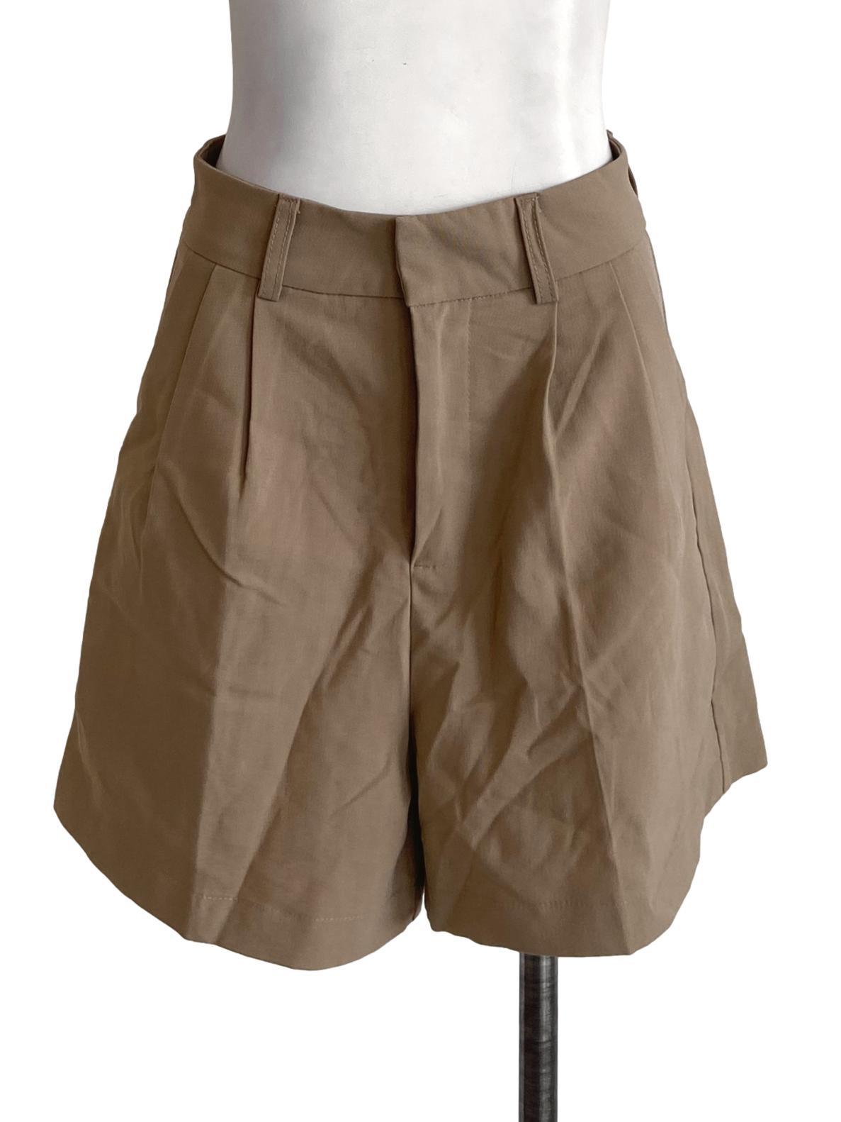 Linen Beige Twill Short Pants TEM