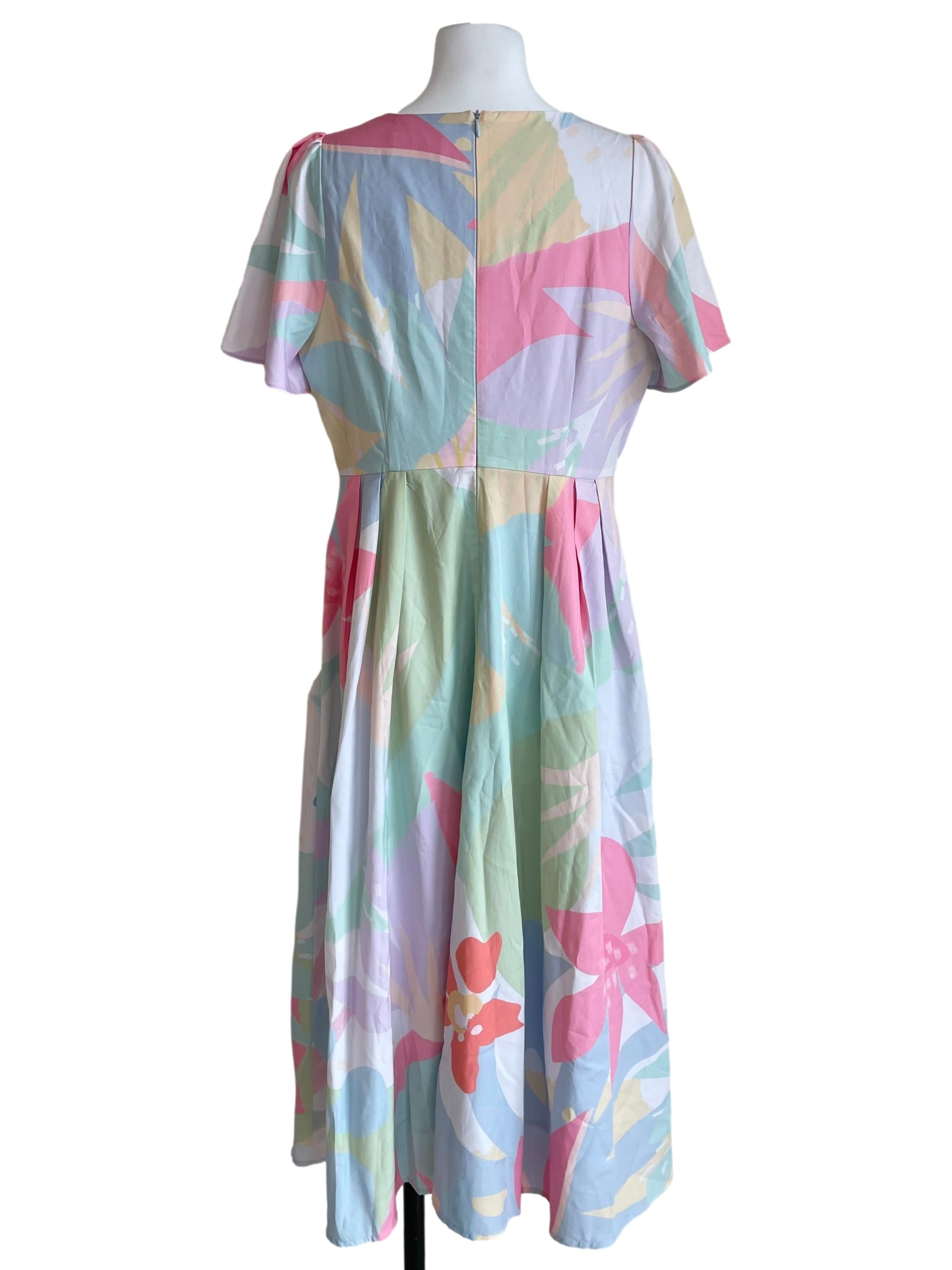 Periwinkle Pastel Painting Bouffant Dress